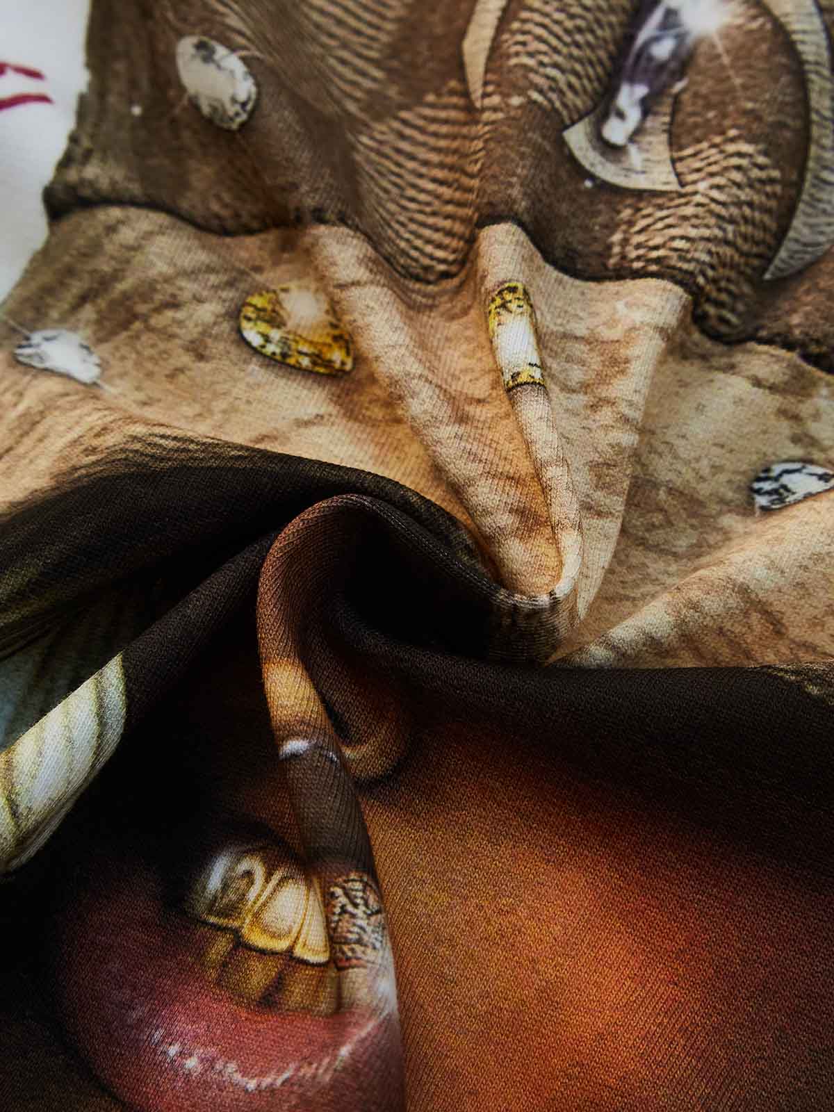 Money Talks Girl's Face Print T-shirt