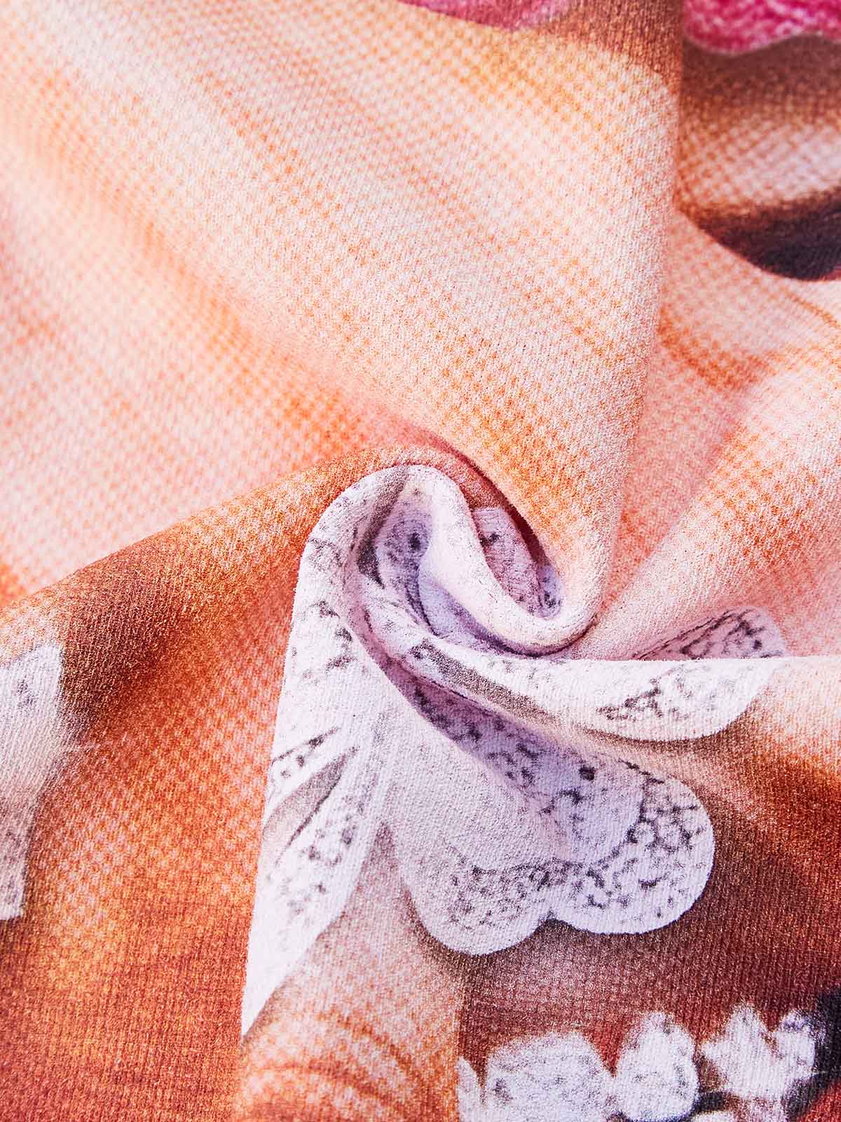 "Eternal Victory" Pink Cat-Ear Knit Hat Character Washed Print T-shirt