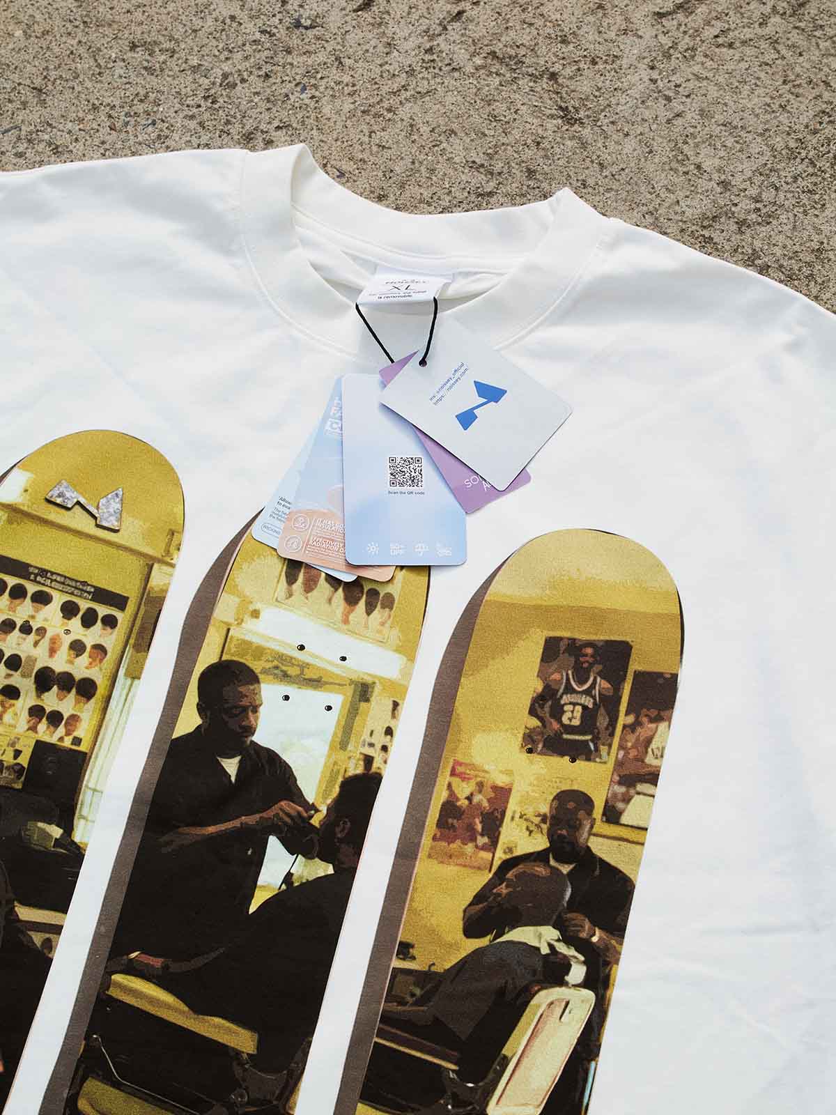 Barbershop Community Story Printed Boxy Oversized T-shirt