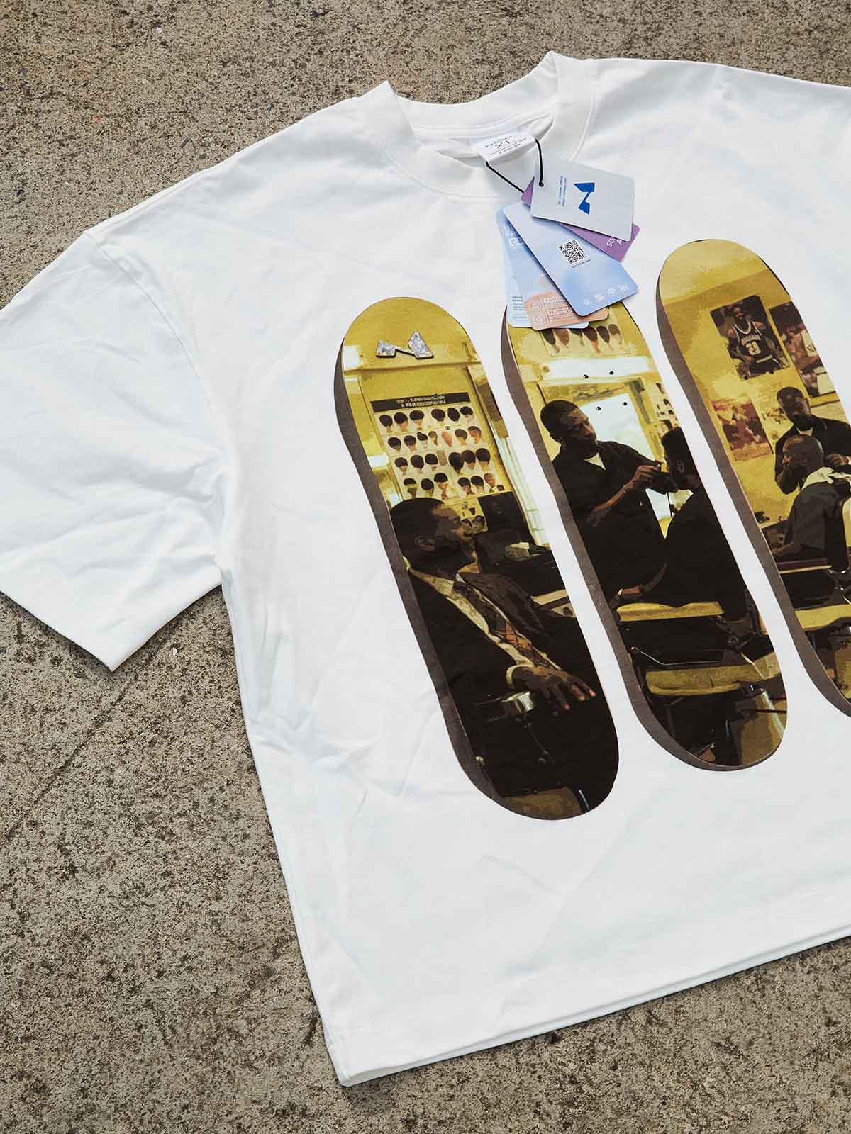 Barbershop Community Story Printed Boxy Oversized T-shirt