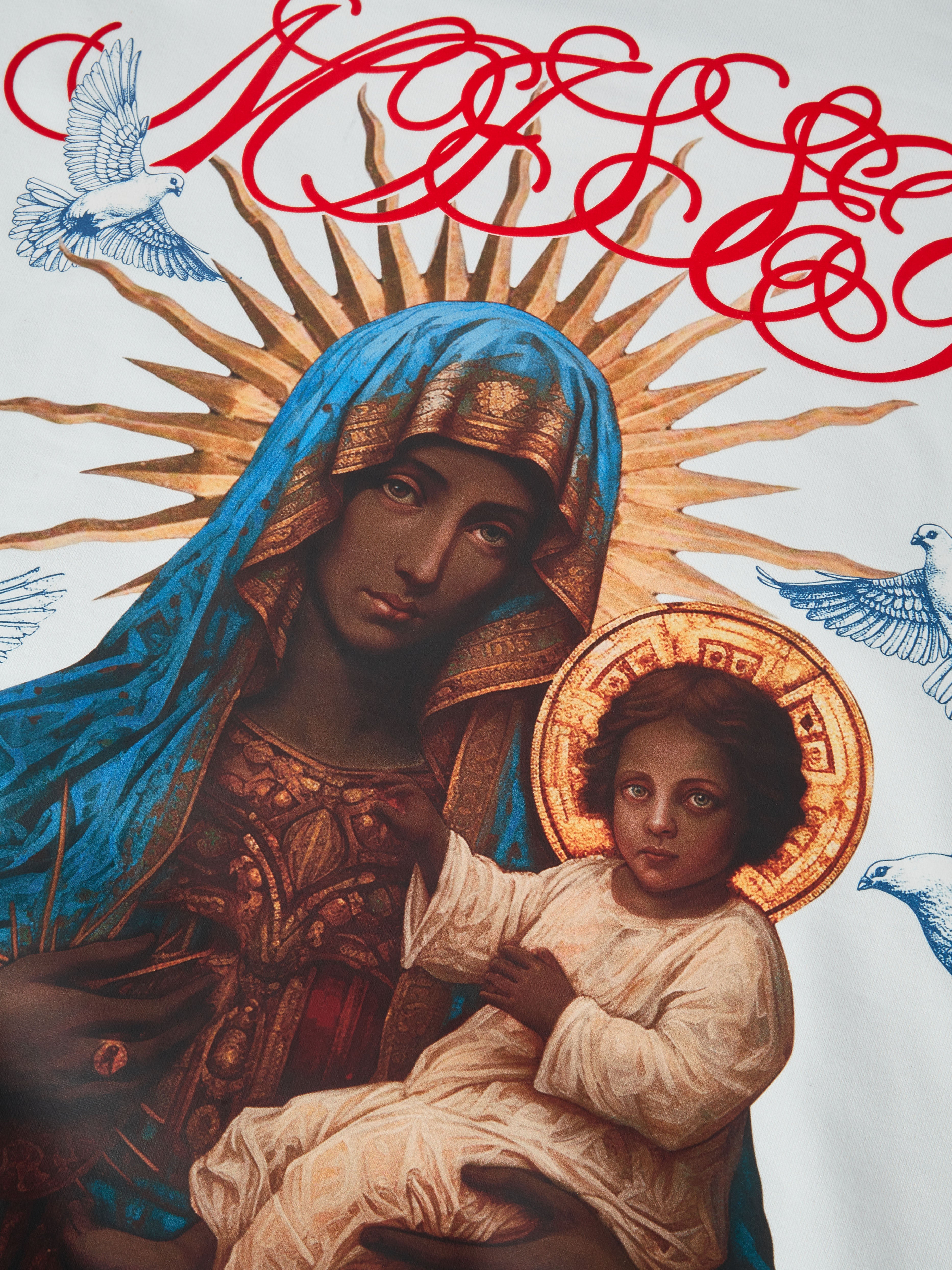 HINDERNISSE &amp; GEFAHREN© Noissey Original Madonna &amp; Child 500g weiße Hoodies