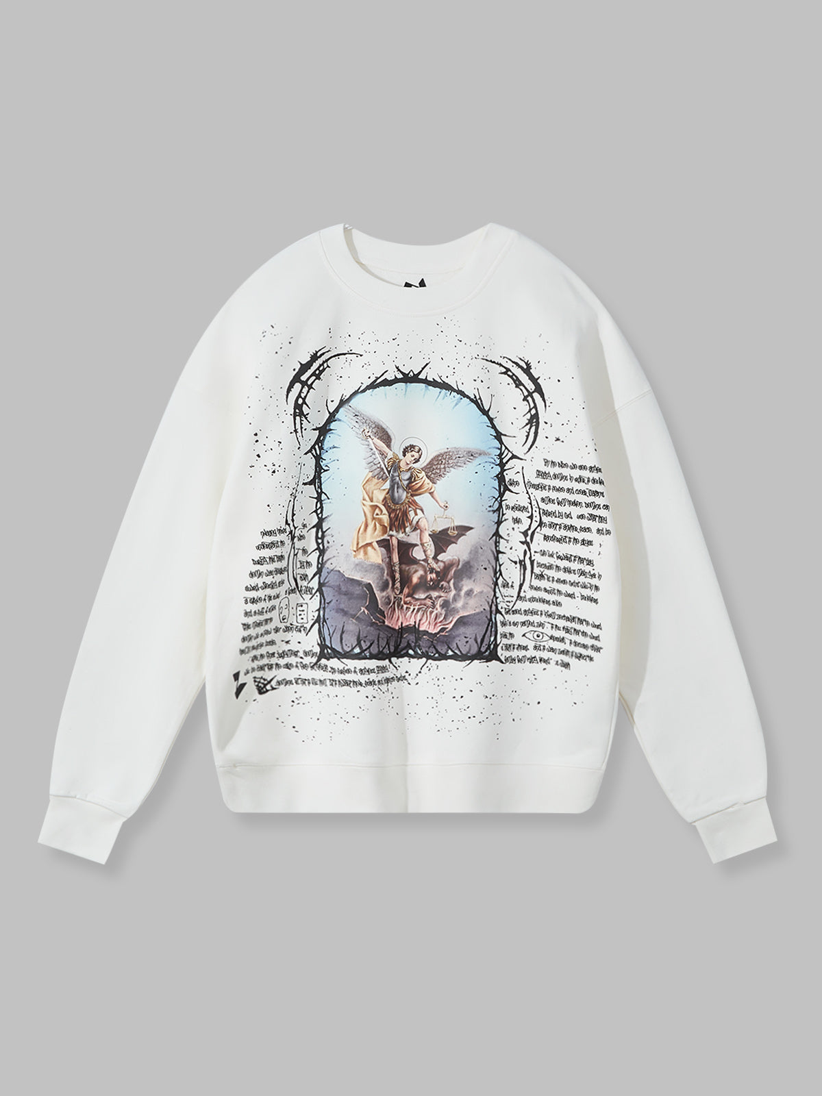 OBSTACLES & DANGERS© Angels Battle Demons Crewneck Sweatshirt