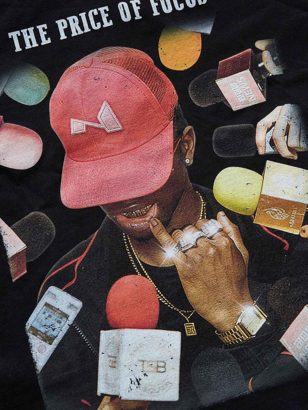 The price of focus！Printed Boxy Oversized T-shirt