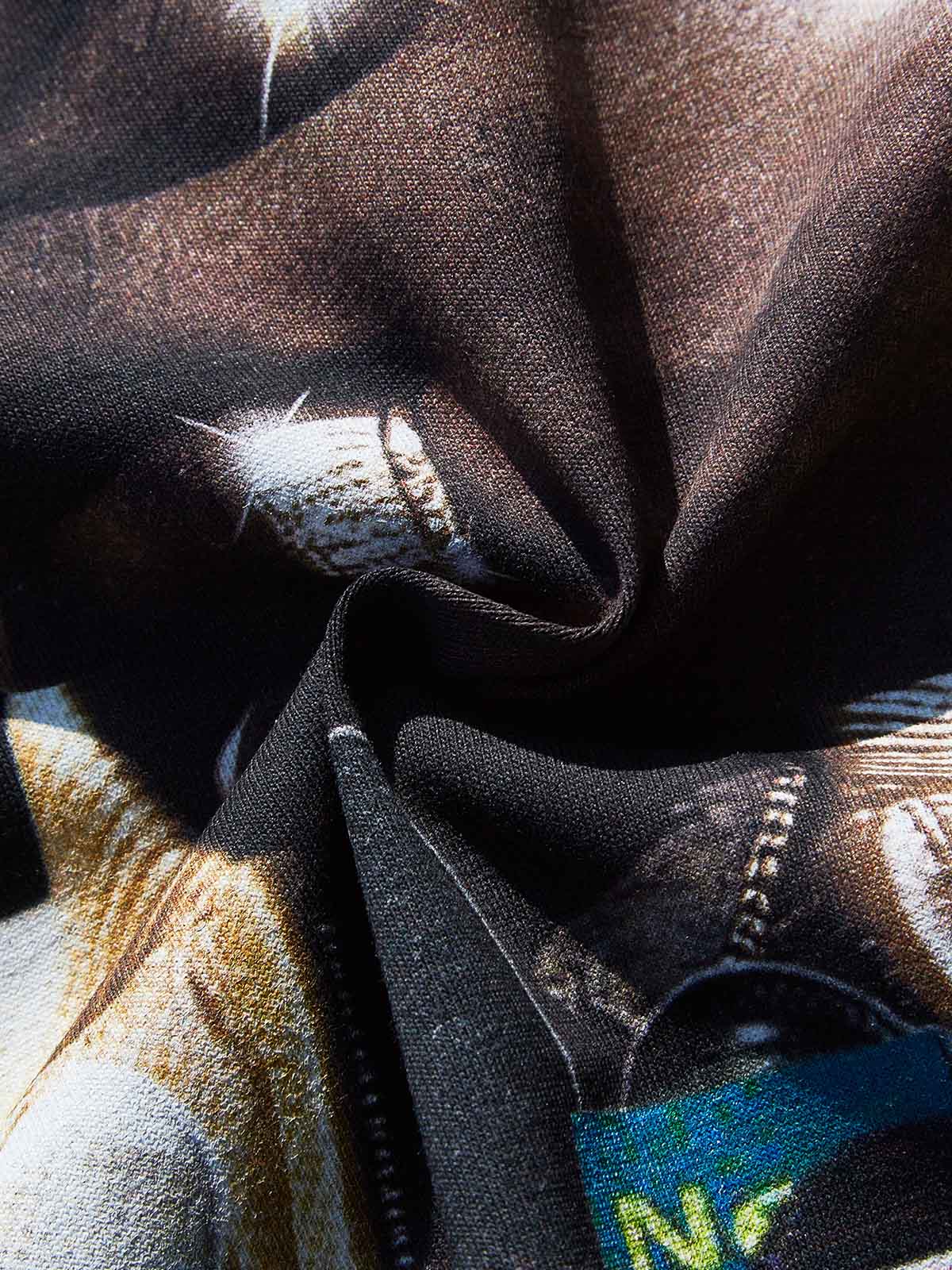 Microphone Forest Art Print T-shirt - Nature Meets Music Graphic Tee