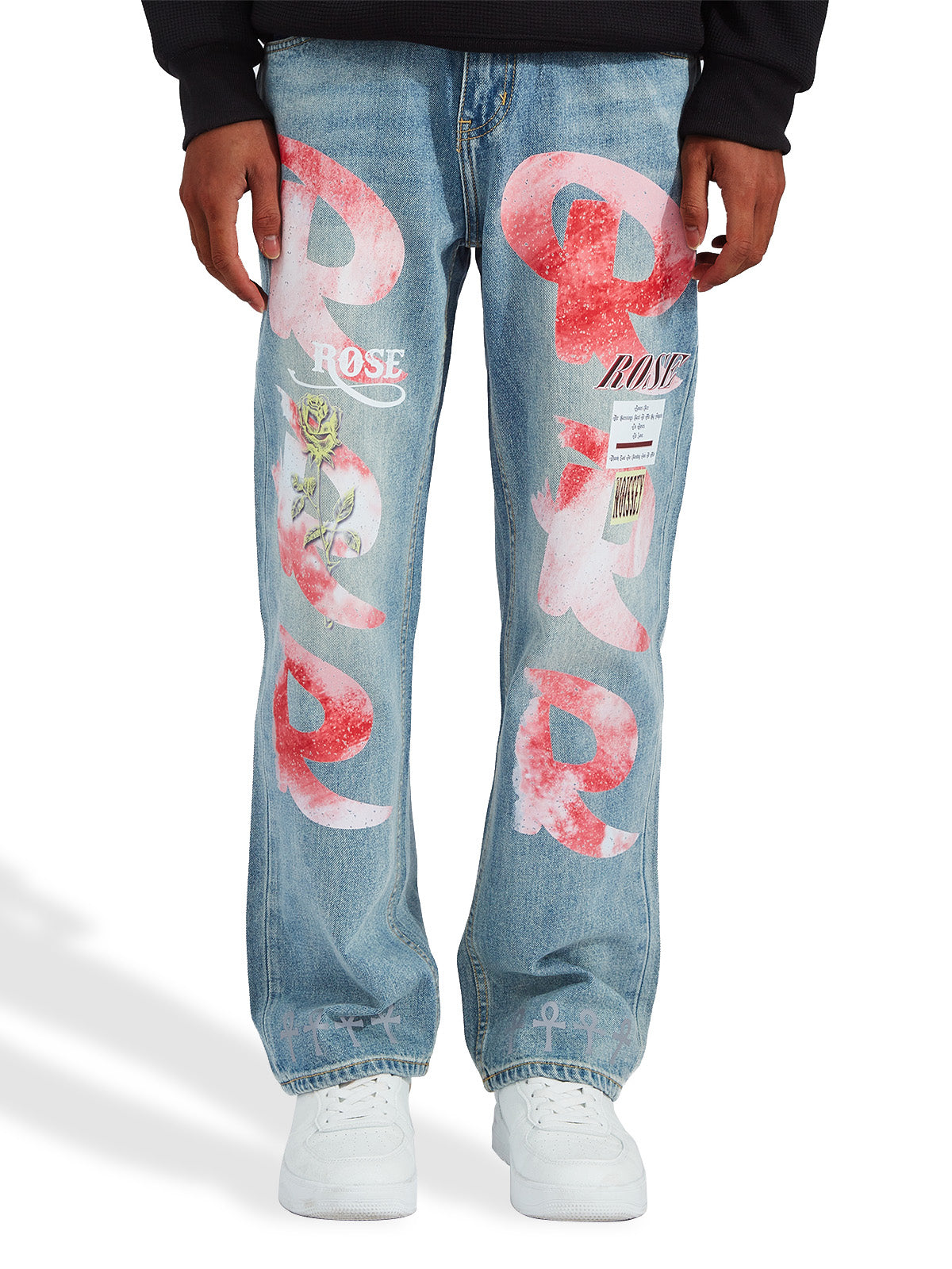 OBSTACLES & DANGERS©Noissey Rose Patchwork Denim Jeans