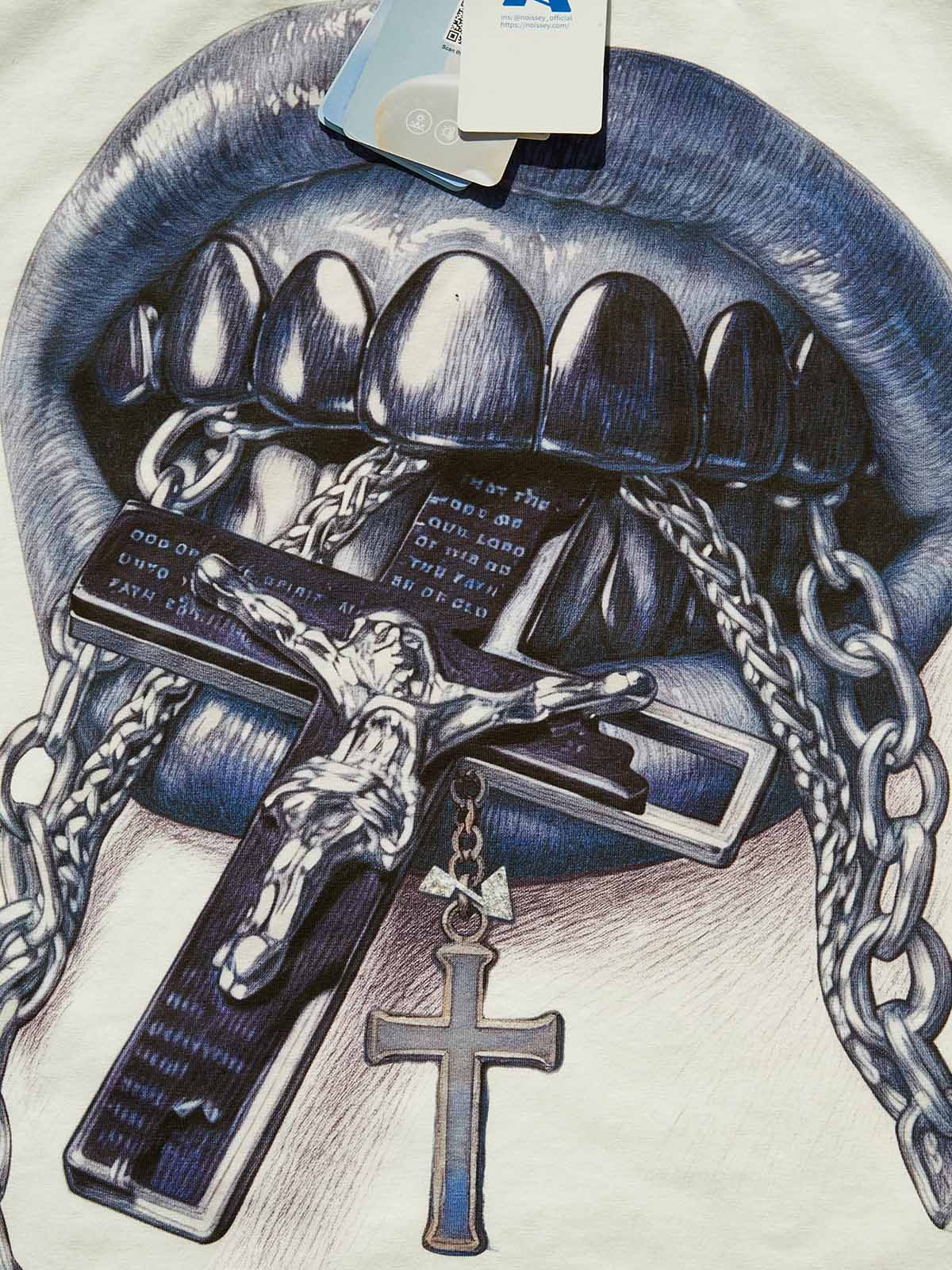 Ballpoint Pen Style Grillz Print T-Shirt