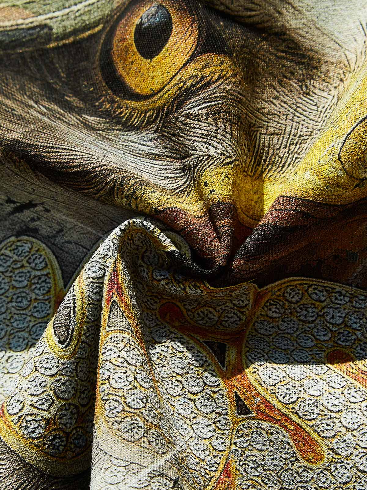 Eagle with Camo Cap Print Boxy Oversized T-shirt