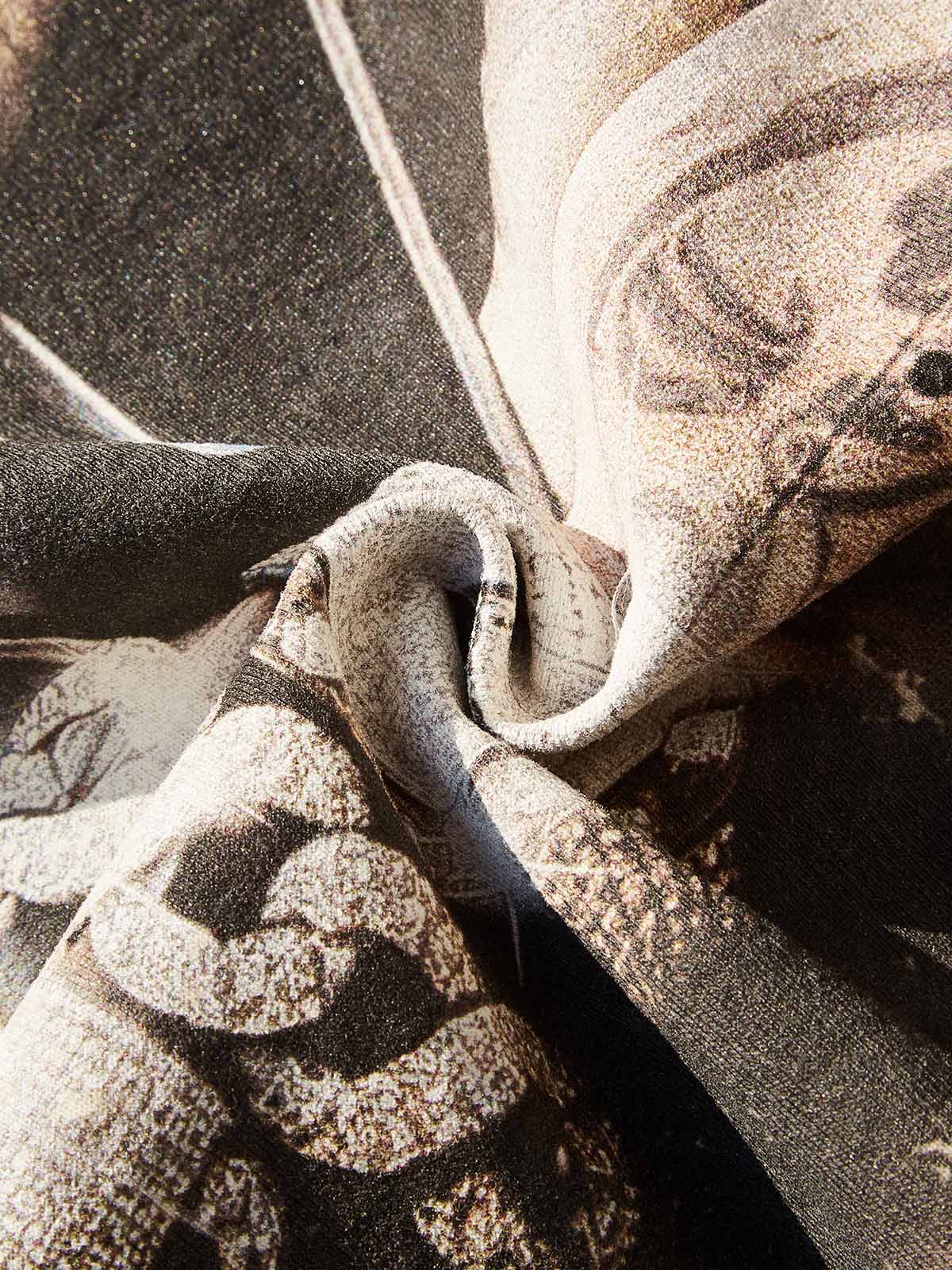 NOISSEY "Instant Luxury" Vintage Washed Graphic Tee - Retro Sand T-Shirt