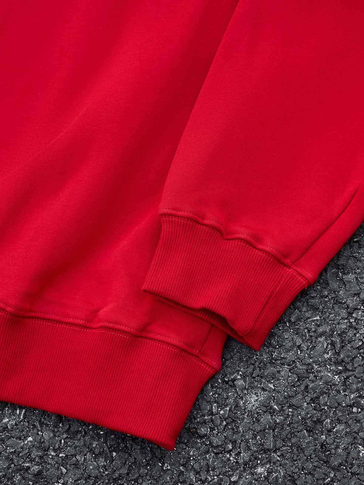 Red Graff Money Face Graffiti Art Print Crewneck Sweatshirt