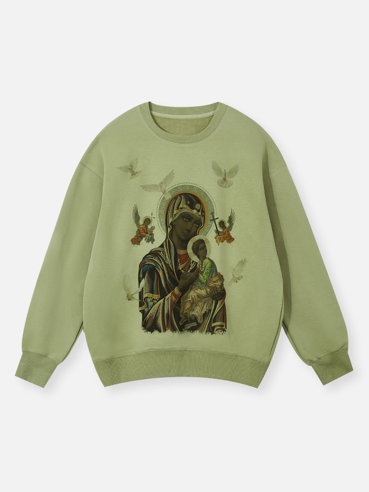 OBSTACLES & DANGERS© 600g Black Madonna and Child Sweatshirt