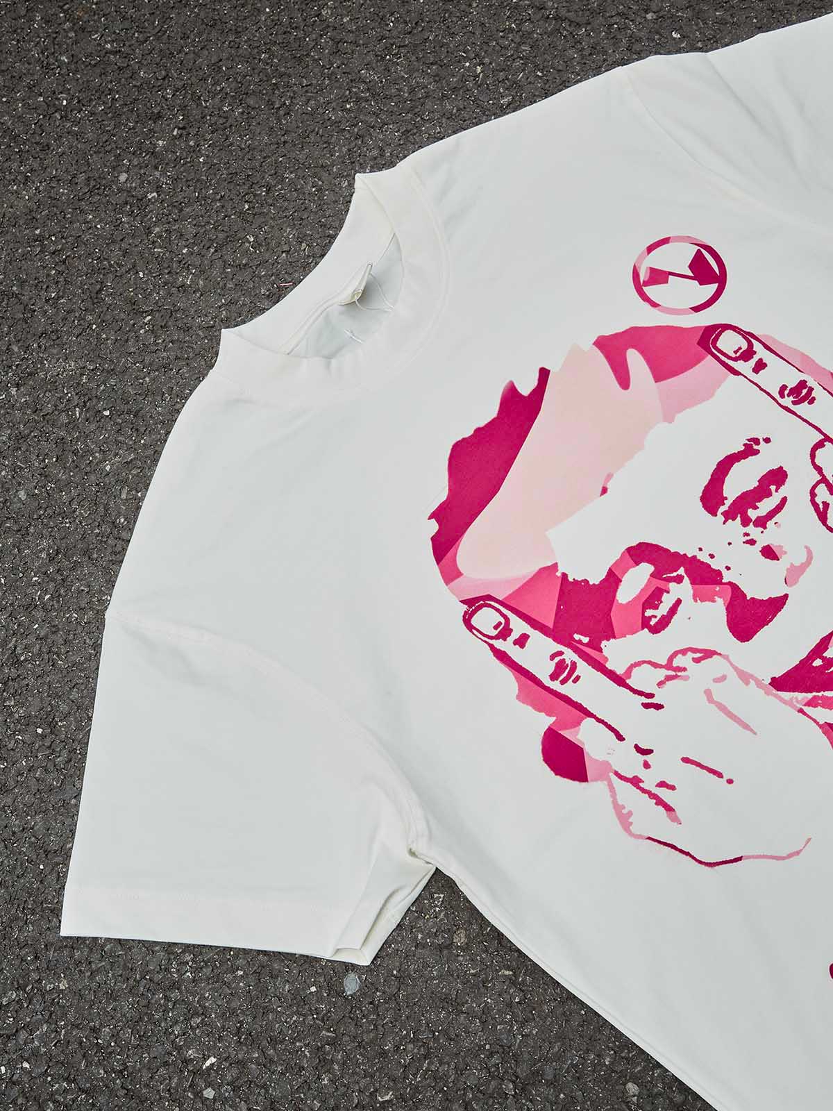 NOISSEY "What Me Worry?" Pink Camo Pop Art T-Shirt - Bad Boy Rebellion Streetwear Tee