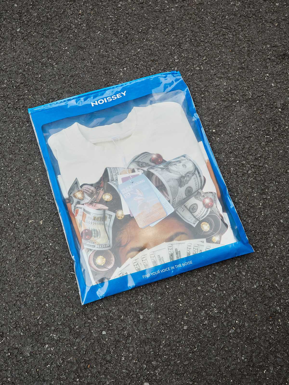 NOISSEY "Money Mindset" Graphic T-Shirt - Urban Luxury Money-Roll Hair Art Print Tee