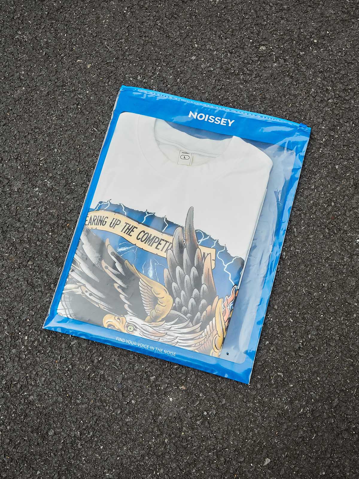 NOISSEY Old School Eagle & V-Twin Engine Vintage Graphic T-Shirt