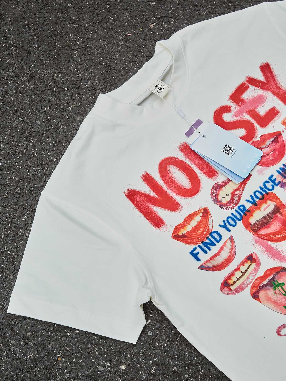 NOISSEY "Find Your Voice" Multi-Lip Pop Art T-Shirt - Graffiti Grillz & Expression Streetwear Tee