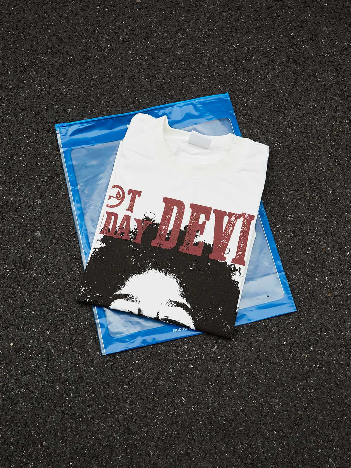 NOISSEY "Not Today Devil" Boxy Oversized Tee - Vintage Portrait Graphic Streetwear