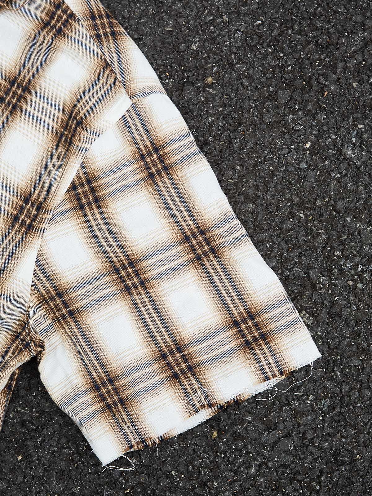 OH SHIT Money Obscuring Eyes Portrait Art Checkered Shirt