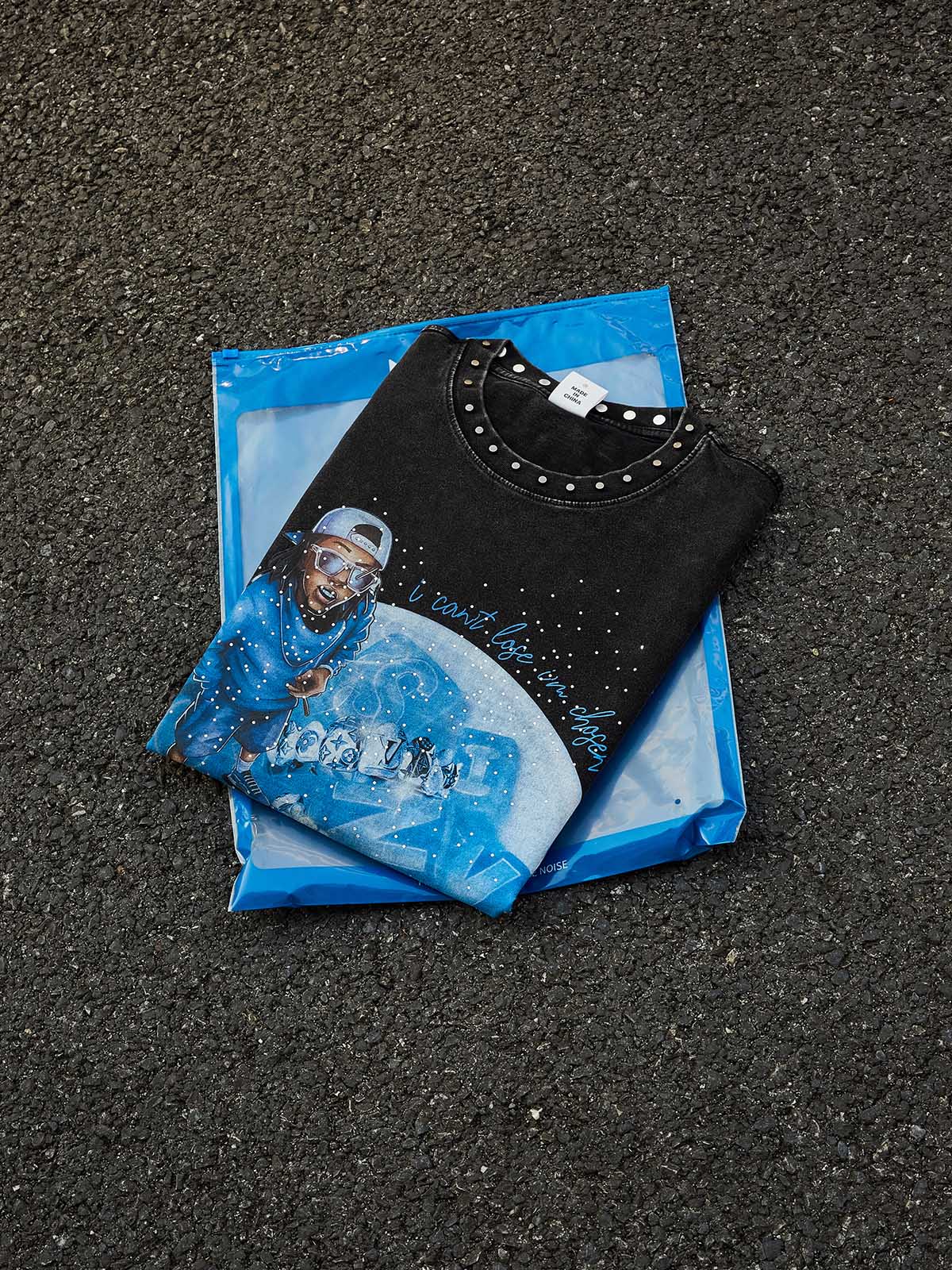 Glitter Ice Cup Dollar Bill Art Print Unisex Streetwear Graphic T-Shirt