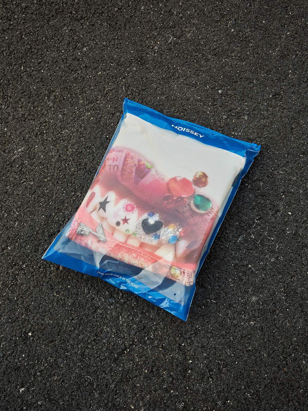 Colorful Collage Lip Diamond Character DIY Print Oversized Streetwear Graphic Hoodie