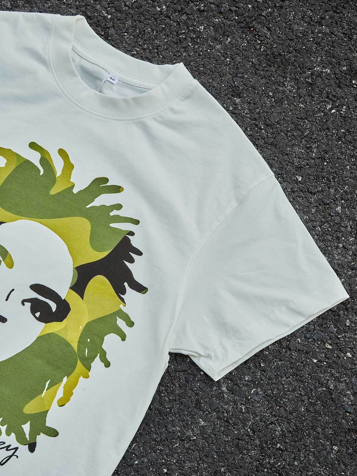 Celebrity Green Camouflage Art Print T-shirt