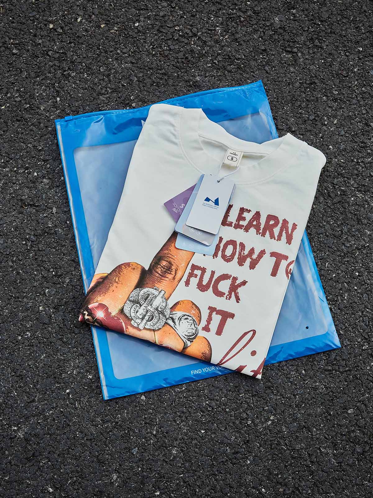 Life is a Bitch Leopard Print Cherry Middle Finger Art Print T-shirt