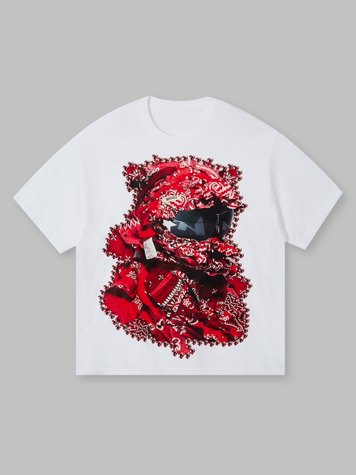 BOUNCE BACK© Red Shattered Collage Face Mask T-shirt