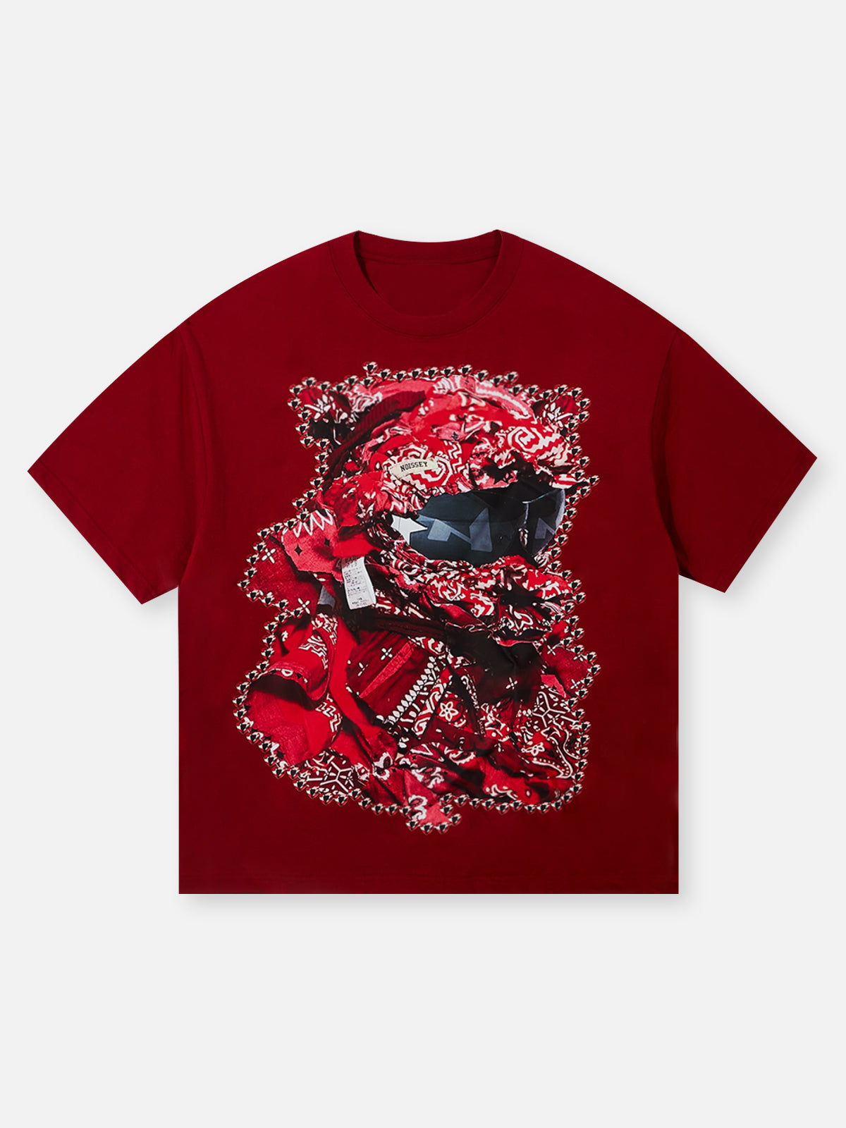 BOUNCE BACK© Red Shattered Collage Face Mask T-shirt