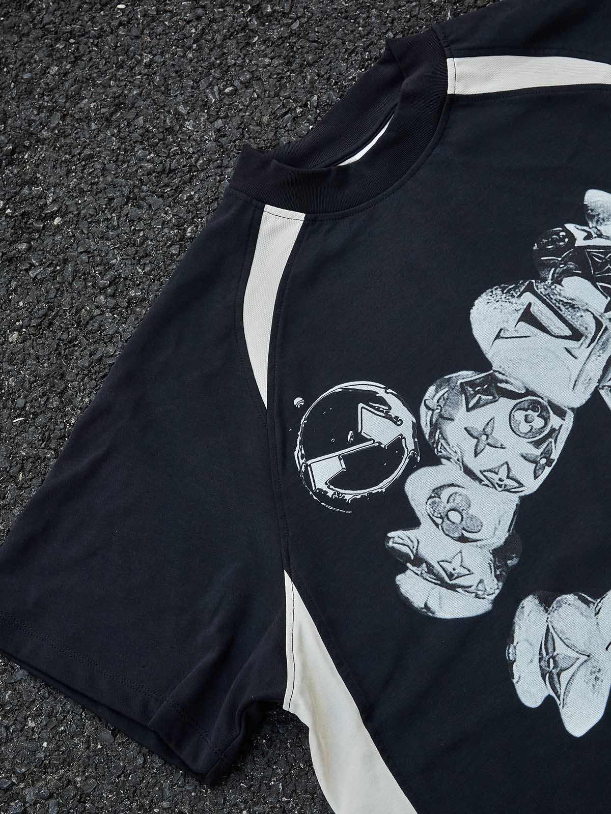 NOISSEY "Liquid Chrome" Monogram Grillz Cooling Print T-shirt