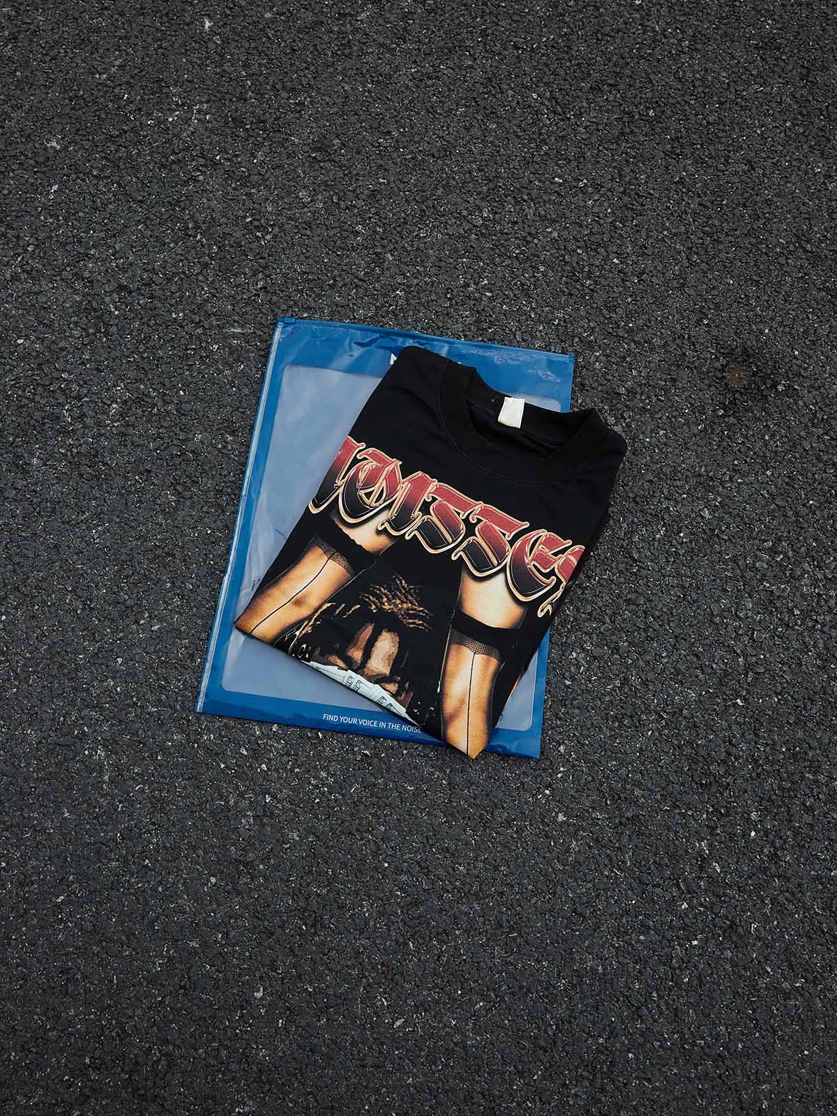 DIY Glitter Diamond "Have fun!" Graffiti Art Print Hip-Hop Streetwear T - Shirt