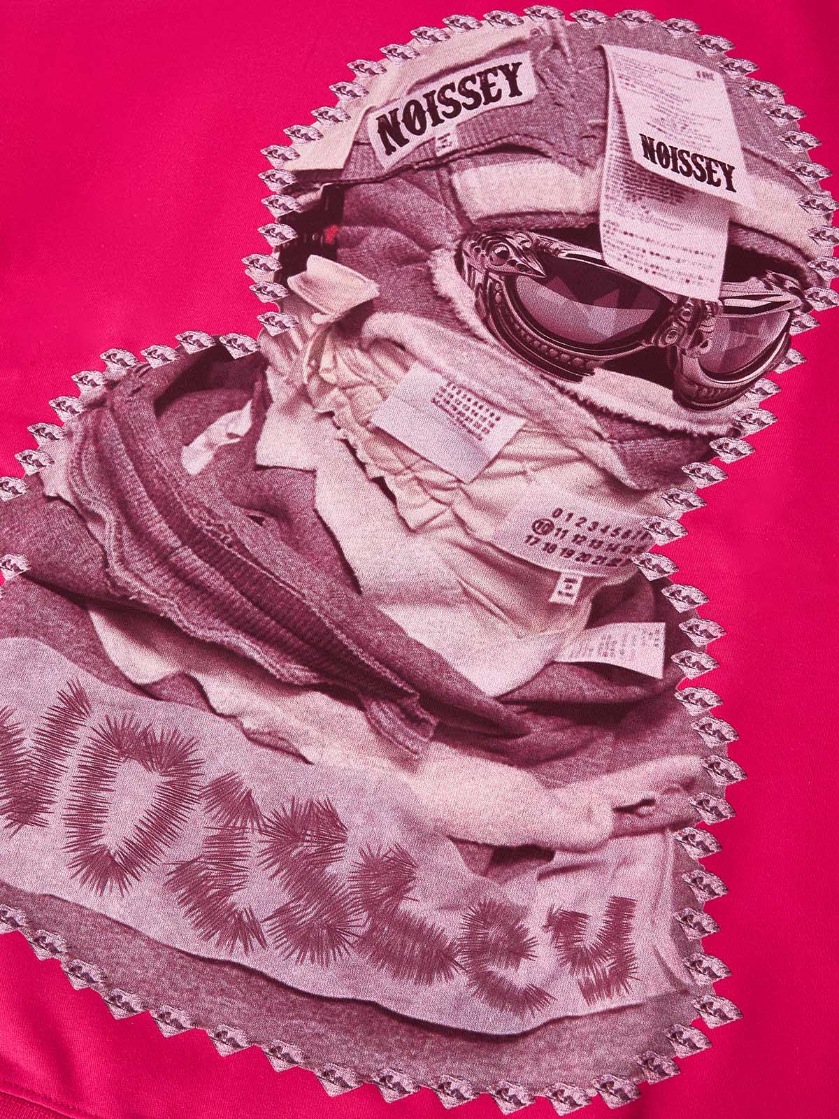 BOUNCE BACK© Shattered Collage Mask Multicolor Crewneck Sweatshirt