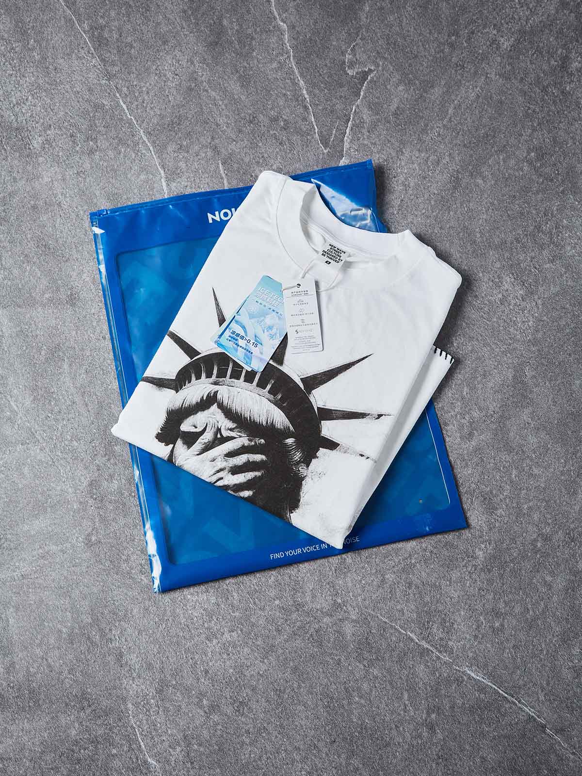 Silent Goddess Black and White Graffiti Art Print T-shirt