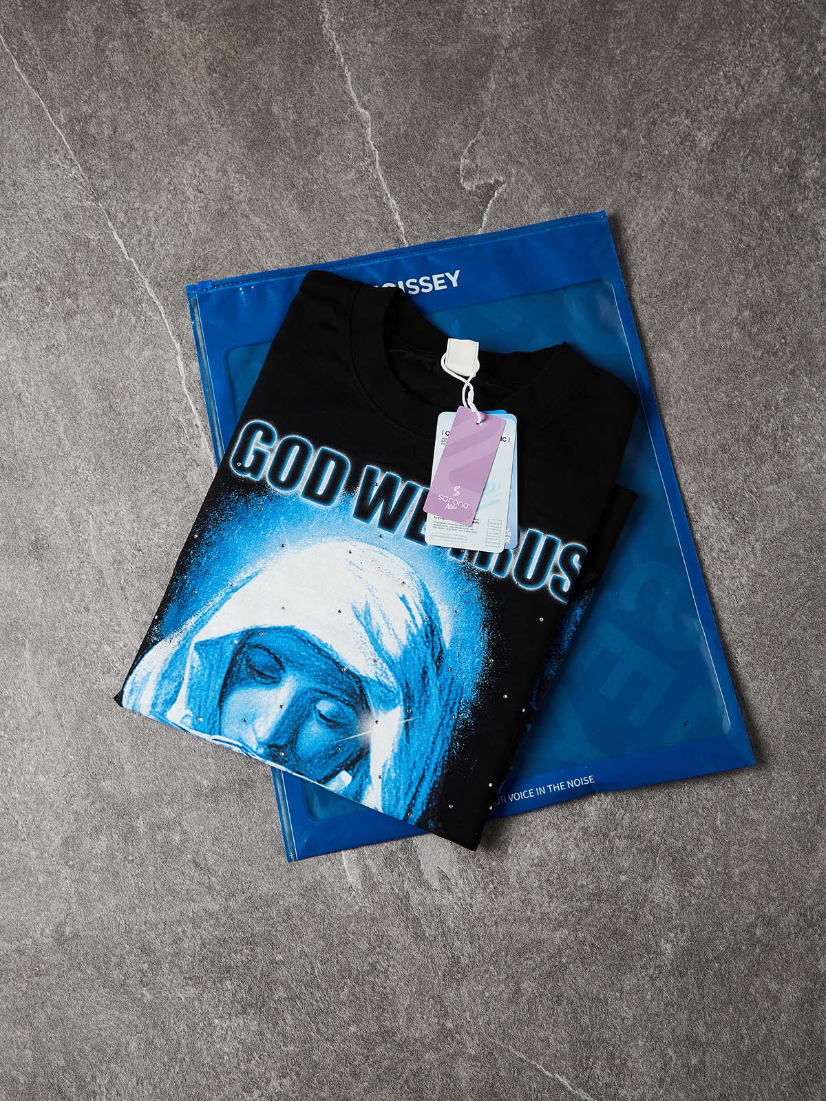 "IN GOD WE TRUST" ARCHIVAL TEE – VINTAGE BLACK OVERSIZED STREETWEAR