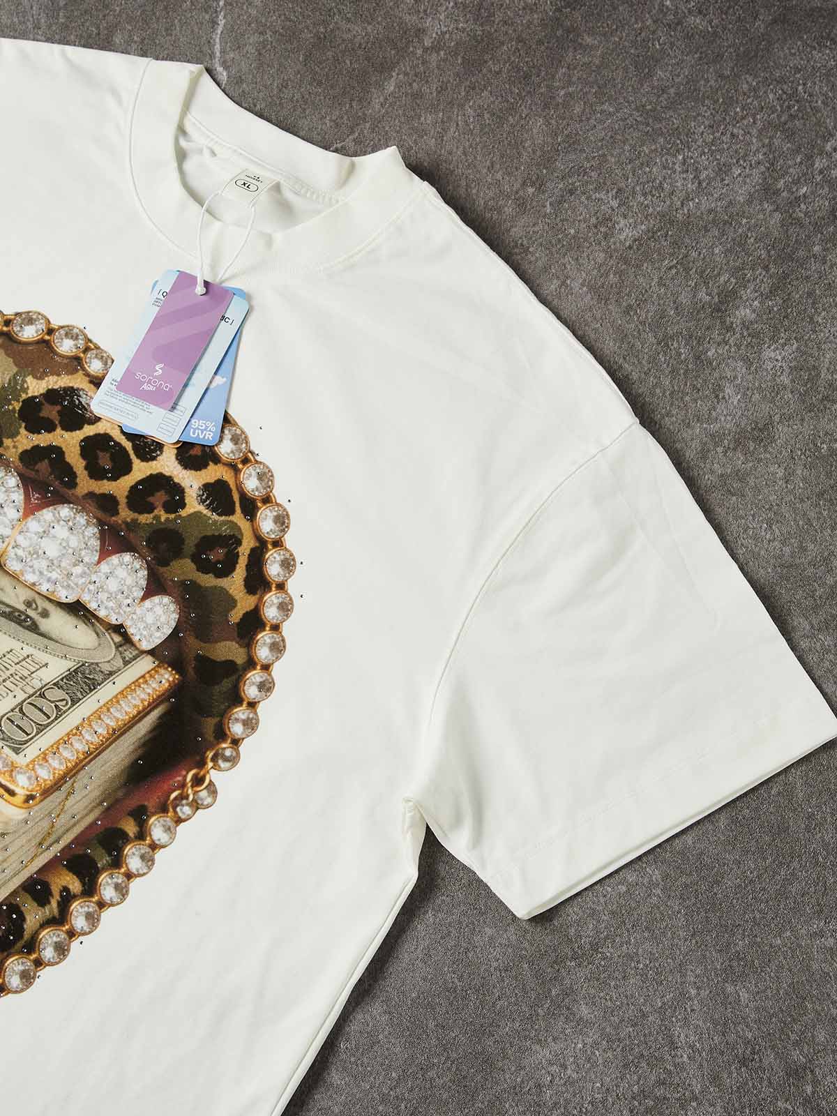 NOISSEY CAMO LEOPARD GRILLS - SHIMMERING DIY ART OVERSIZED TEE