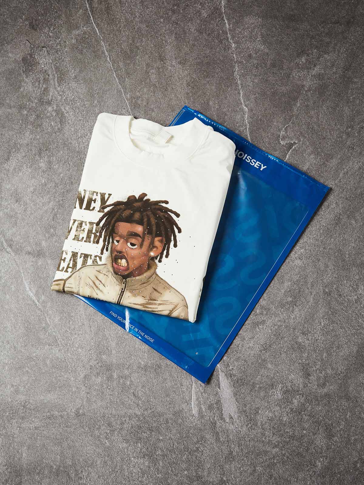 NOISSEY "MONEY NEVER CHEATS" ART PRINT - CASH BELIEF OVERSIZED TEE