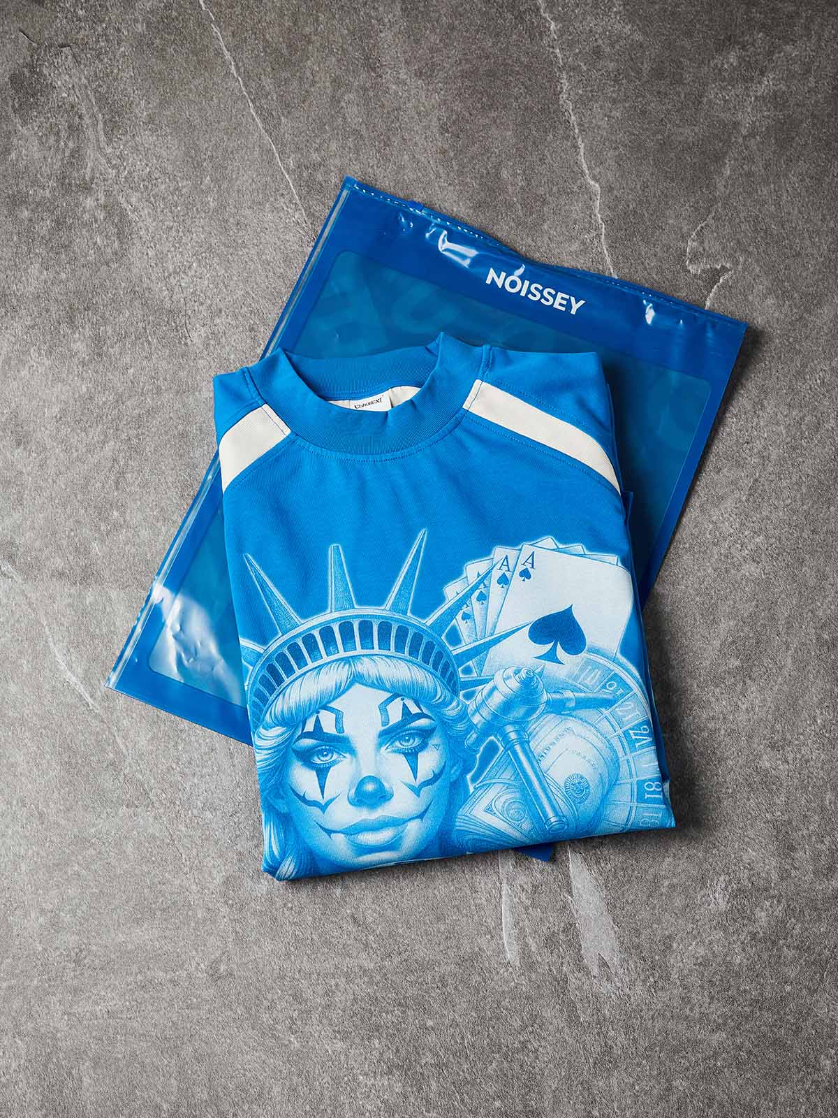 NOISSEY "LIBERTY & JOKER" CHICANO ART TEE - OVERSIZED GRAFFITI PRINT