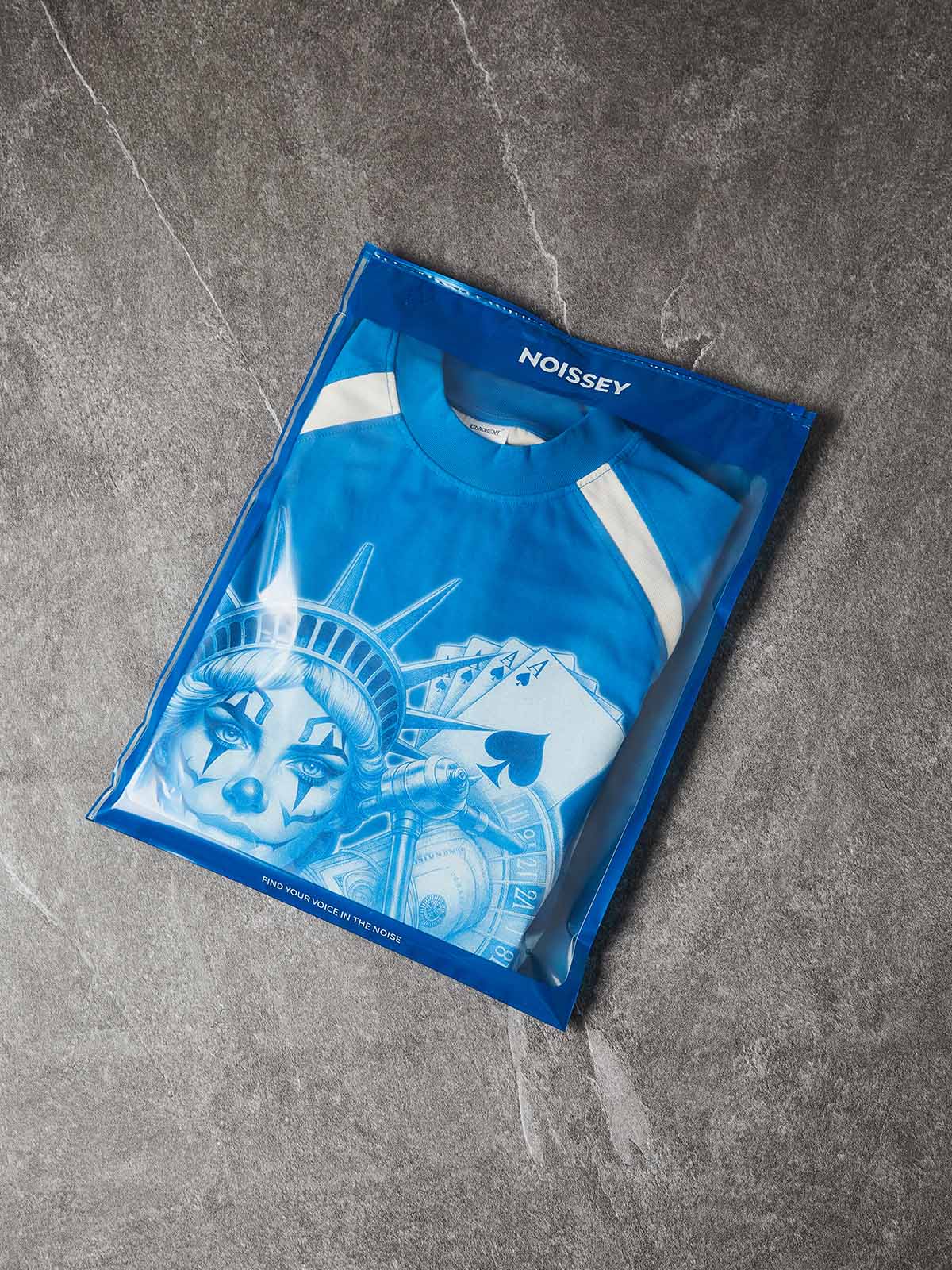 NOISSEY "LIBERTY & JOKER" CHICANO ART TEE - OVERSIZED GRAFFITI PRINT