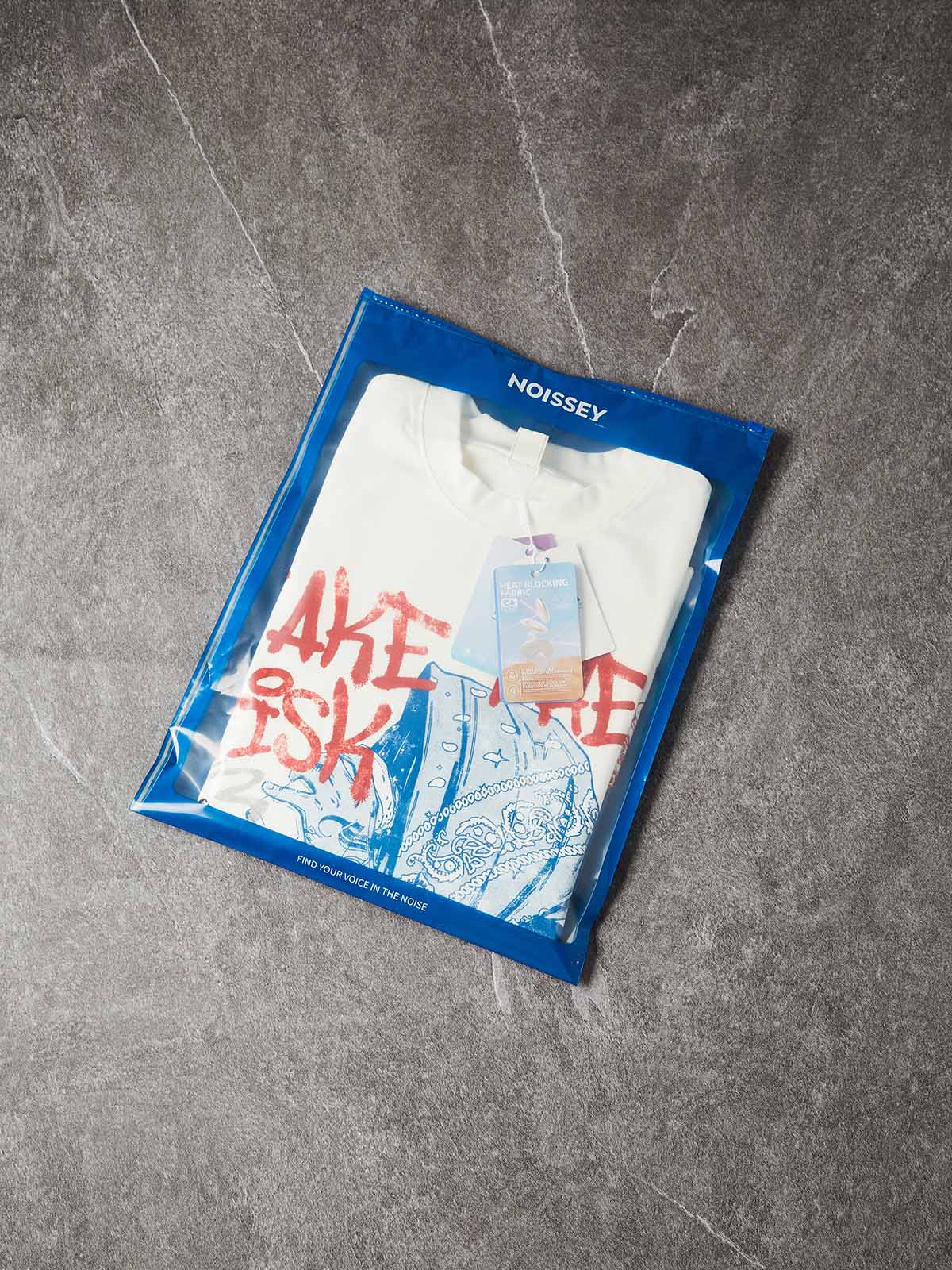 Take the Risk Headscarf Double-Color Graffiti Portrait Art T-Shirt