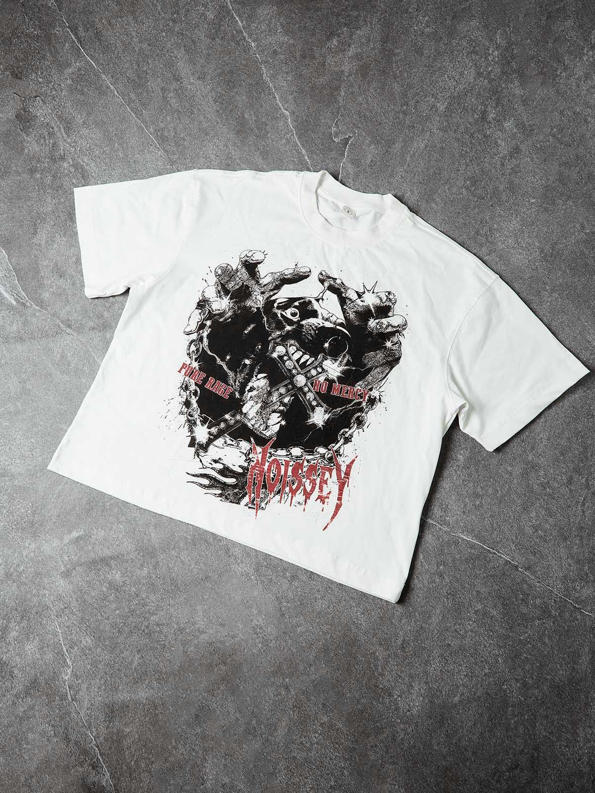 NOISSEY "PURE RAGE" HOUND ART - CROSS CRUSHER OVERSIZED TEE