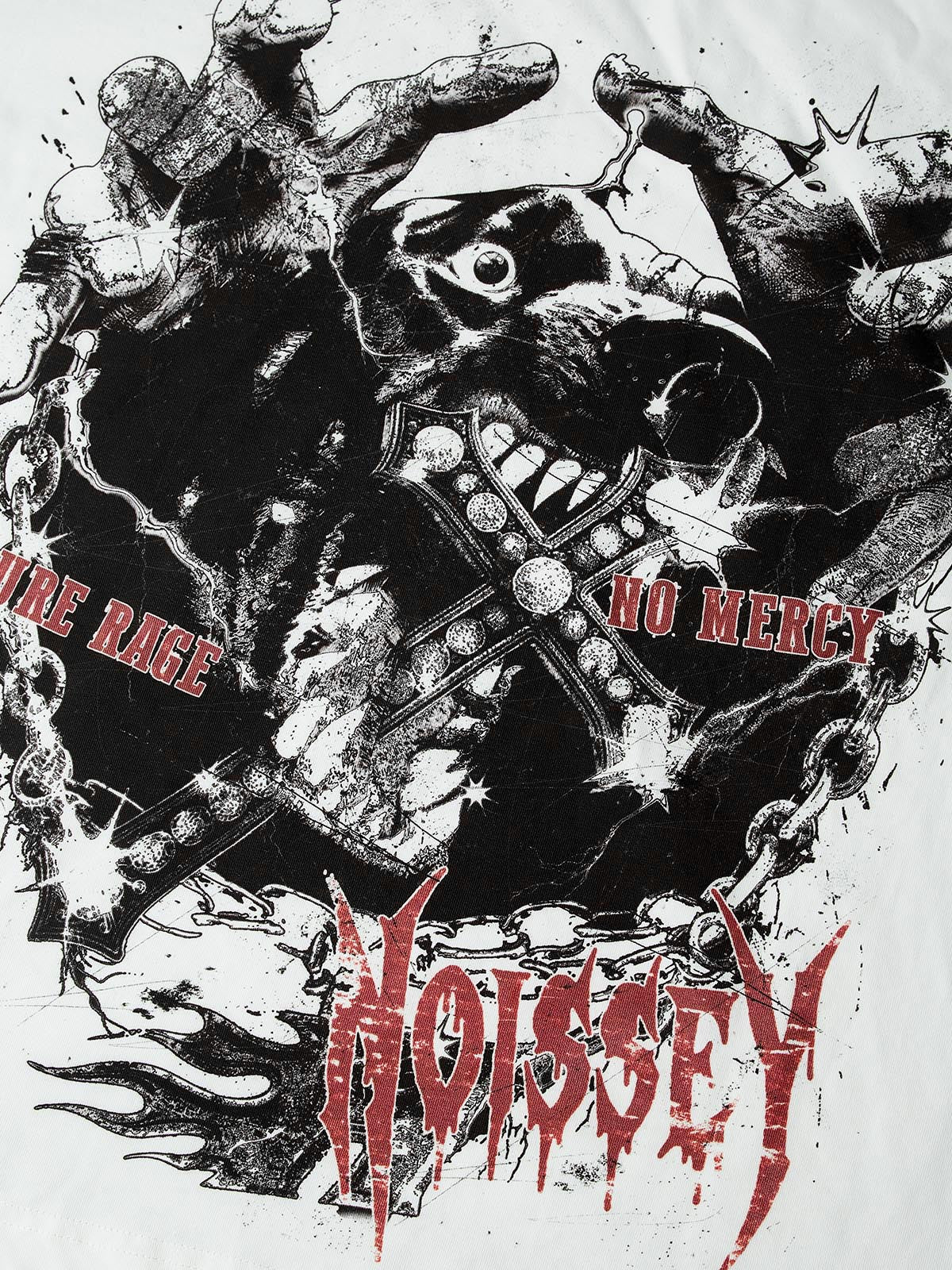 NOISSEY "PURE RAGE" HOUND ART - CROSS CRUSHER OVERSIZED TEE