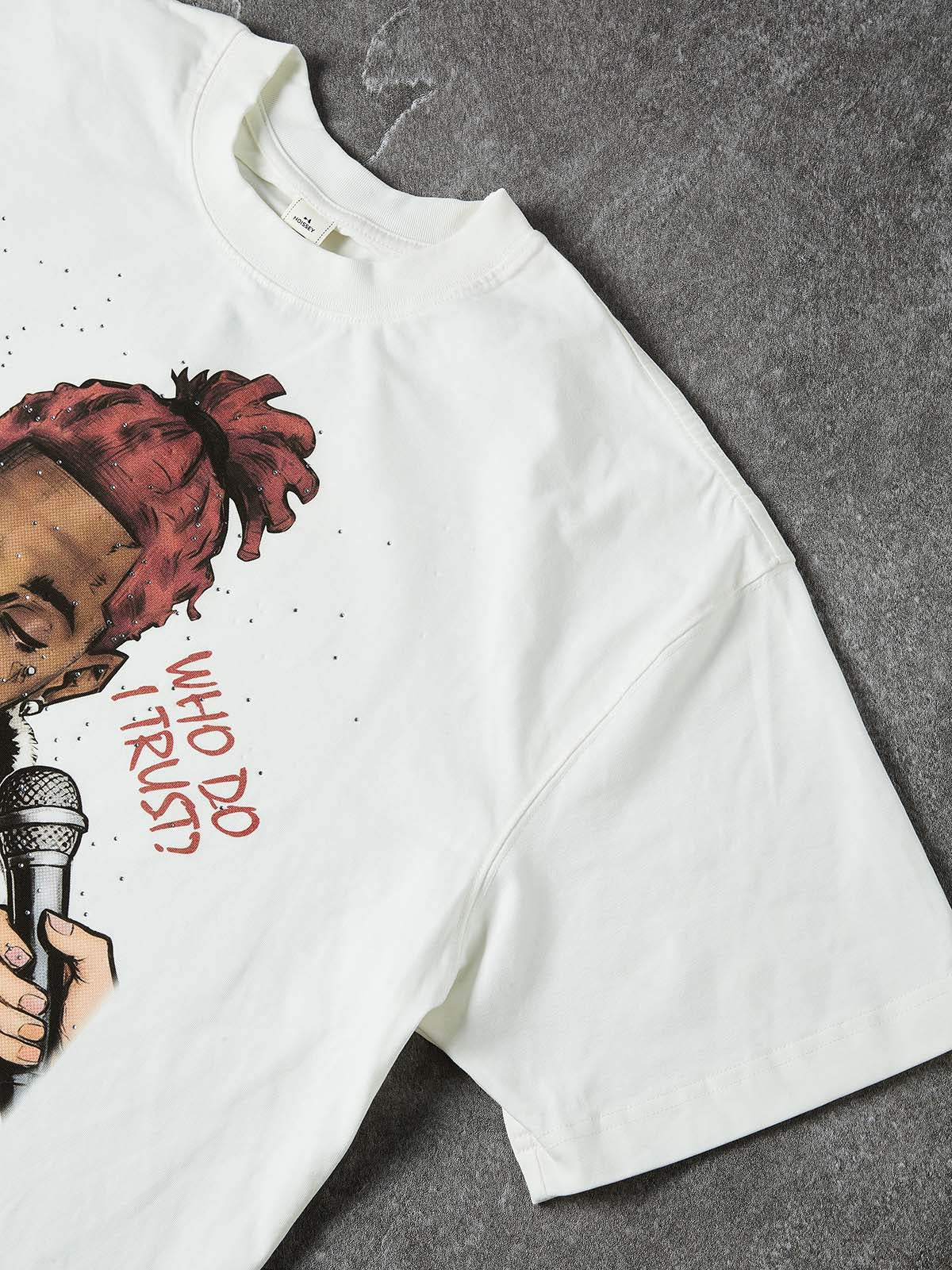 NOISSEY "FOREST MIC" GRAFFITI ART - SHIMMERING DIY OVERSIZED TEE