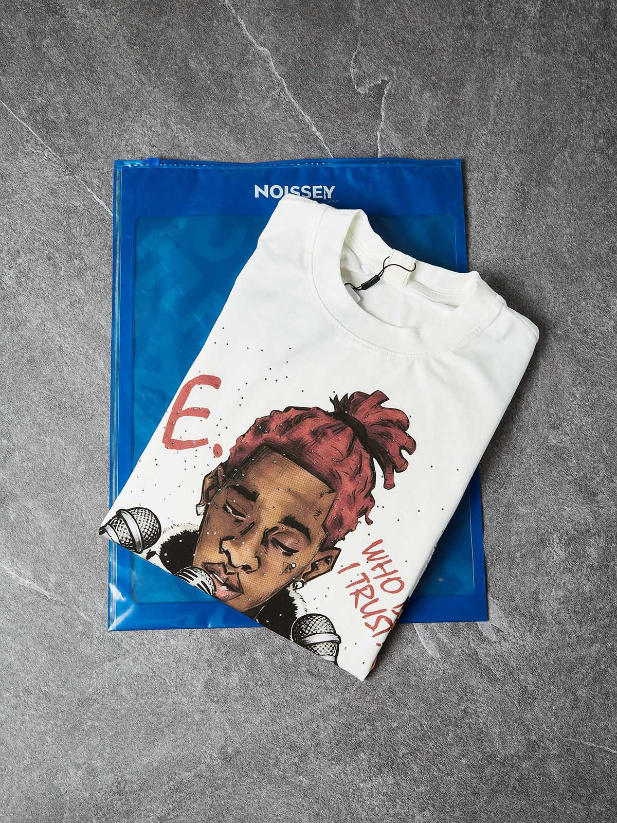 NOISSEY "FOREST MIC" GRAFFITI ART - SHIMMERING DIY OVERSIZED TEE