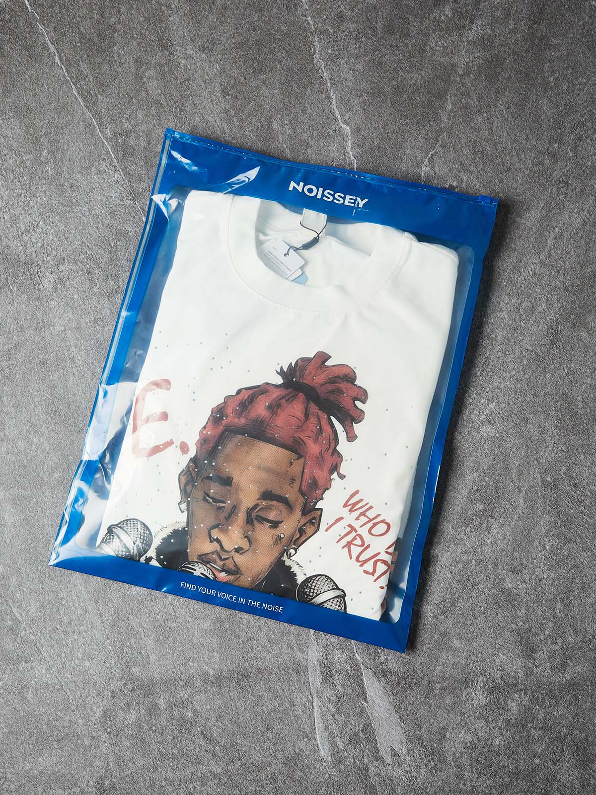 NOISSEY "FOREST MIC" GRAFFITI ART - SHIMMERING DIY OVERSIZED TEE