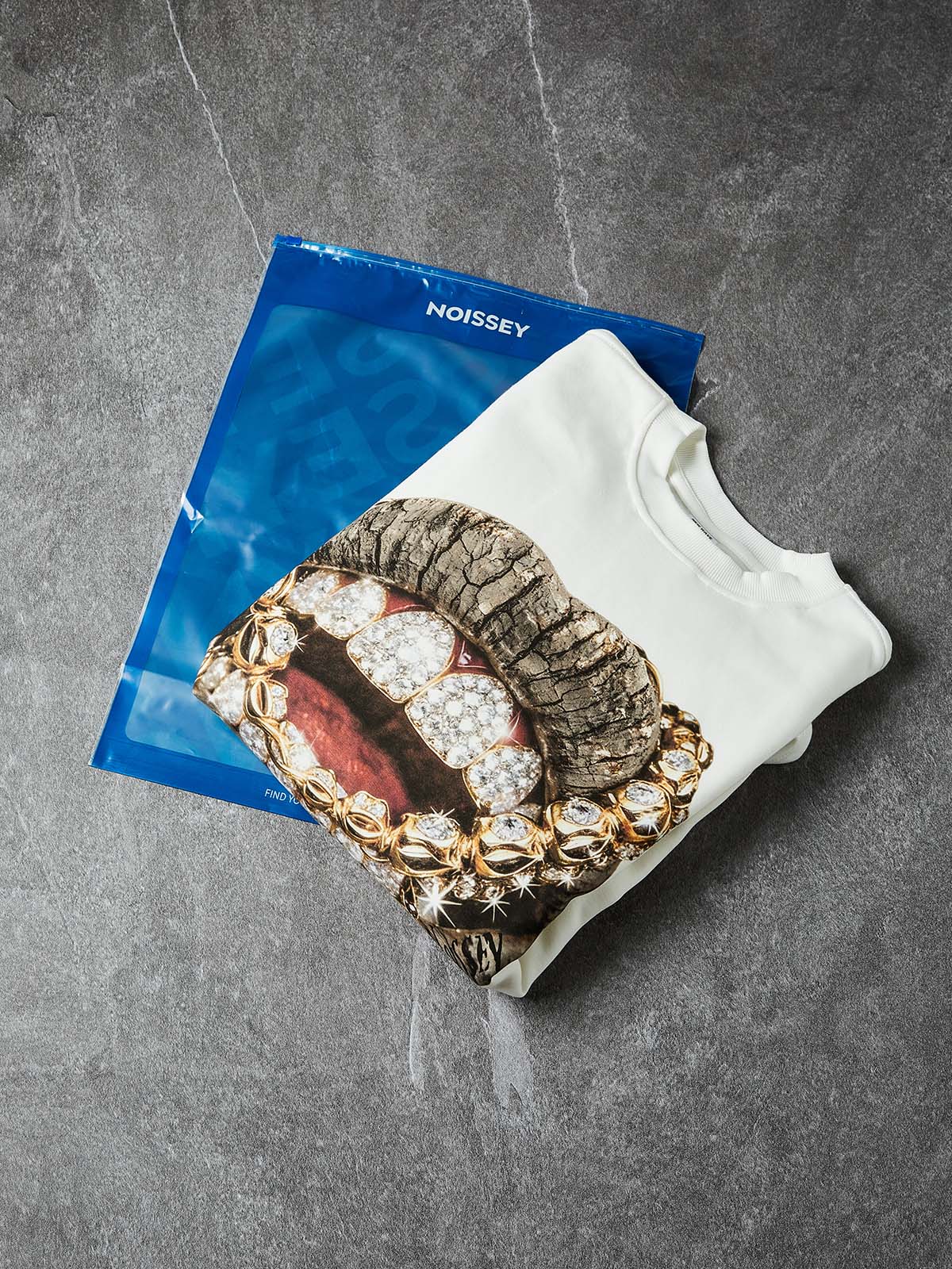 NOISSEY GOLD CHAIN GRILLS - ICED OUT TREE CAMO LONG SLEEVE