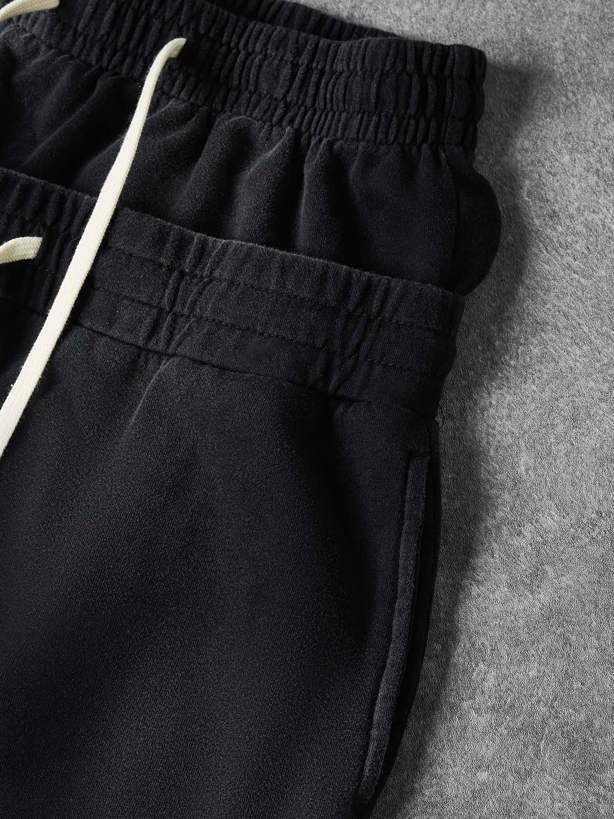 NOISSEY Rhinestone Gothic Cross Heavy Sweat Shorts - 4 Colors Available