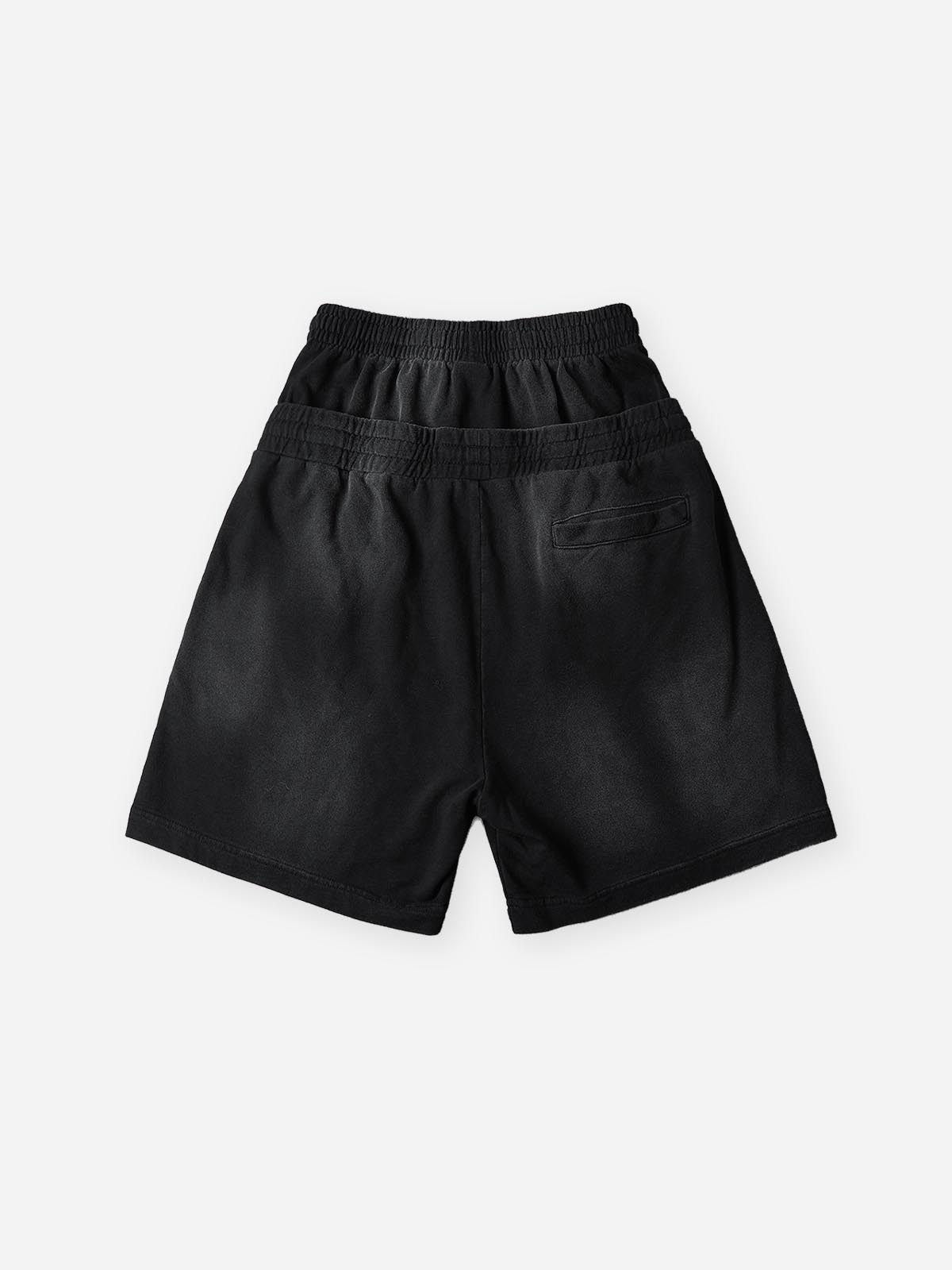 NOISSEY Rhinestone Gothic Cross Heavy Sweat Shorts - 4 Colors Available
