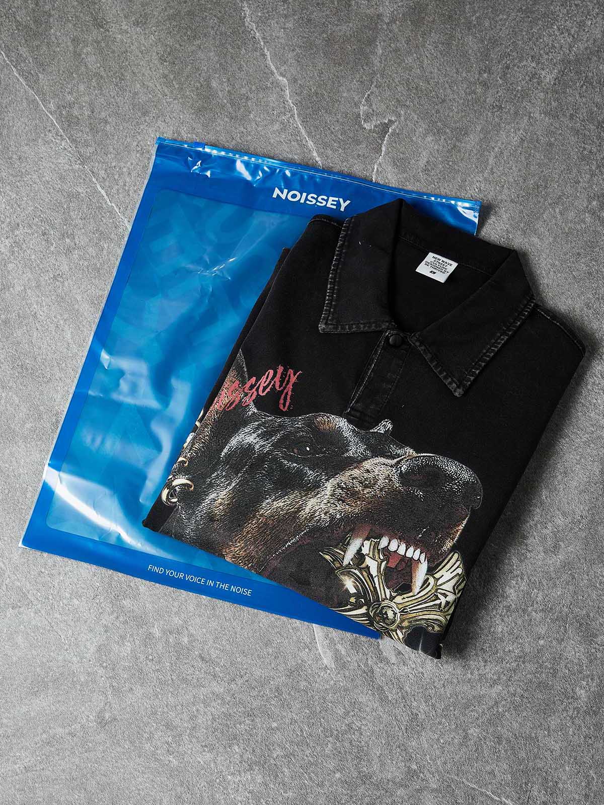 NOISSEY DOBERMAN CRUCIFIX - GET RICH GOLDEN ART SHIRT