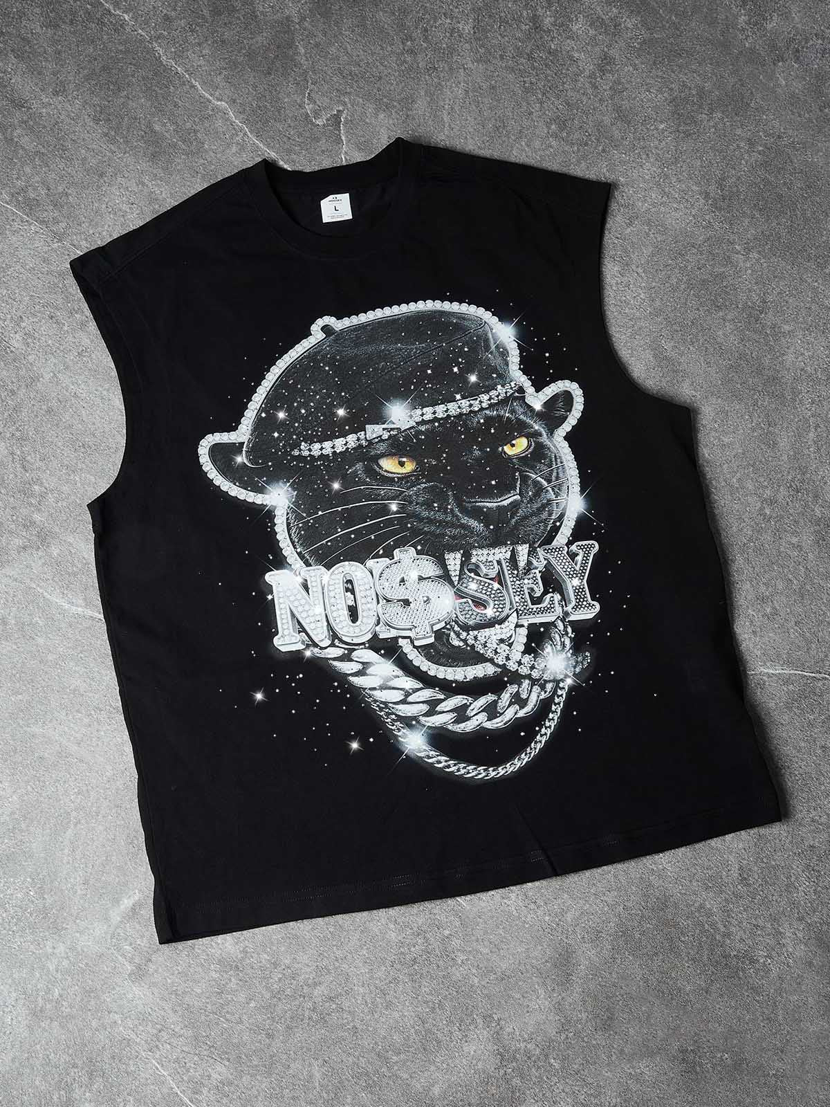 NOISSEY BLACK PANTHER BERET - ICED OUT JEWELRY ART TANK TOP