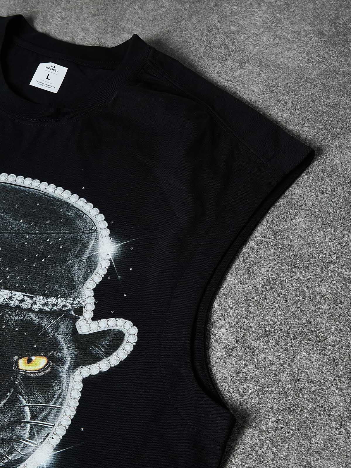 NOISSEY BLACK PANTHER BERET - ICED OUT JEWELRY ART TANK TOP
