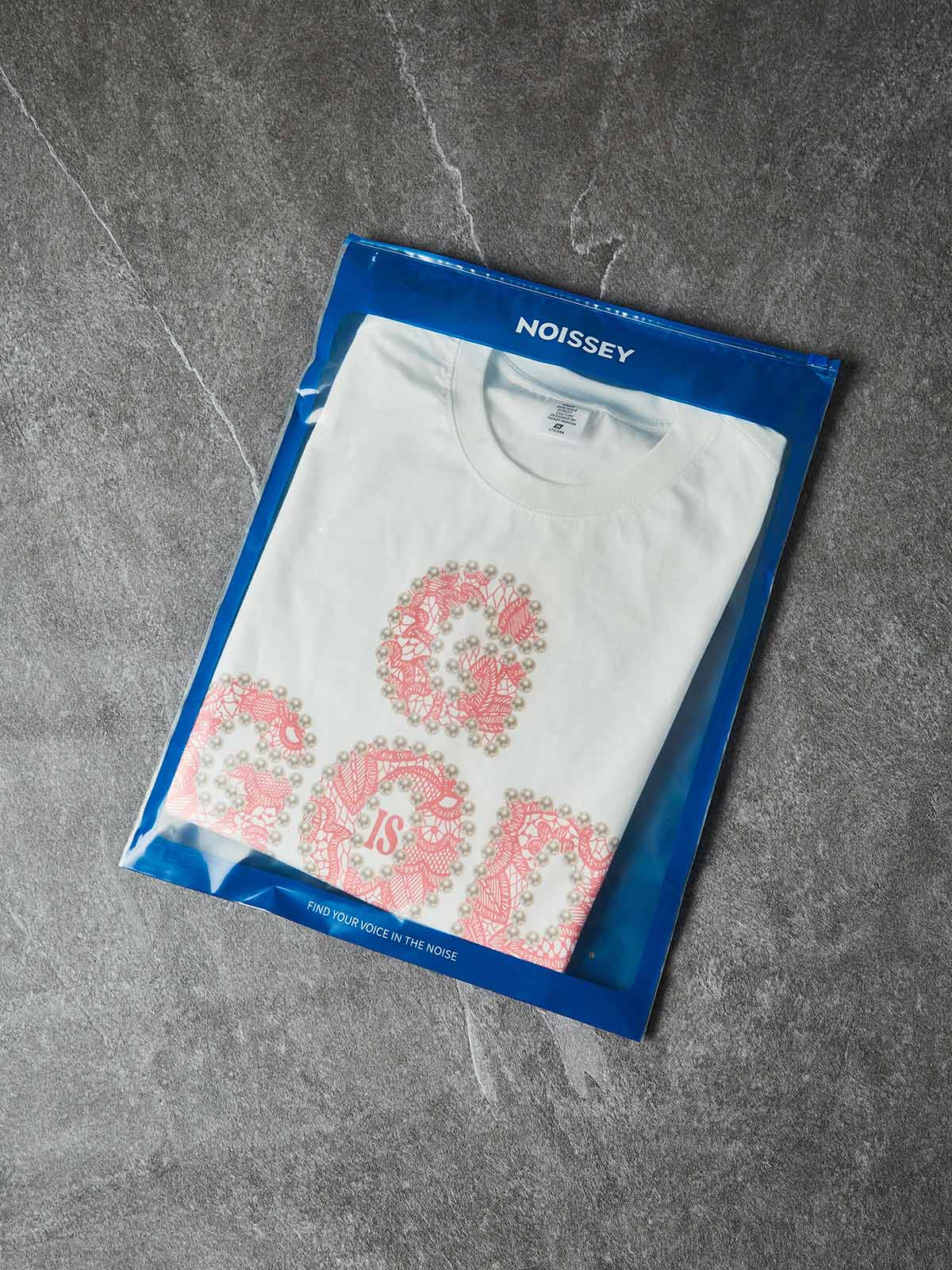 GOD IS GOOD! Lace Pearl Edge Print Tank Top