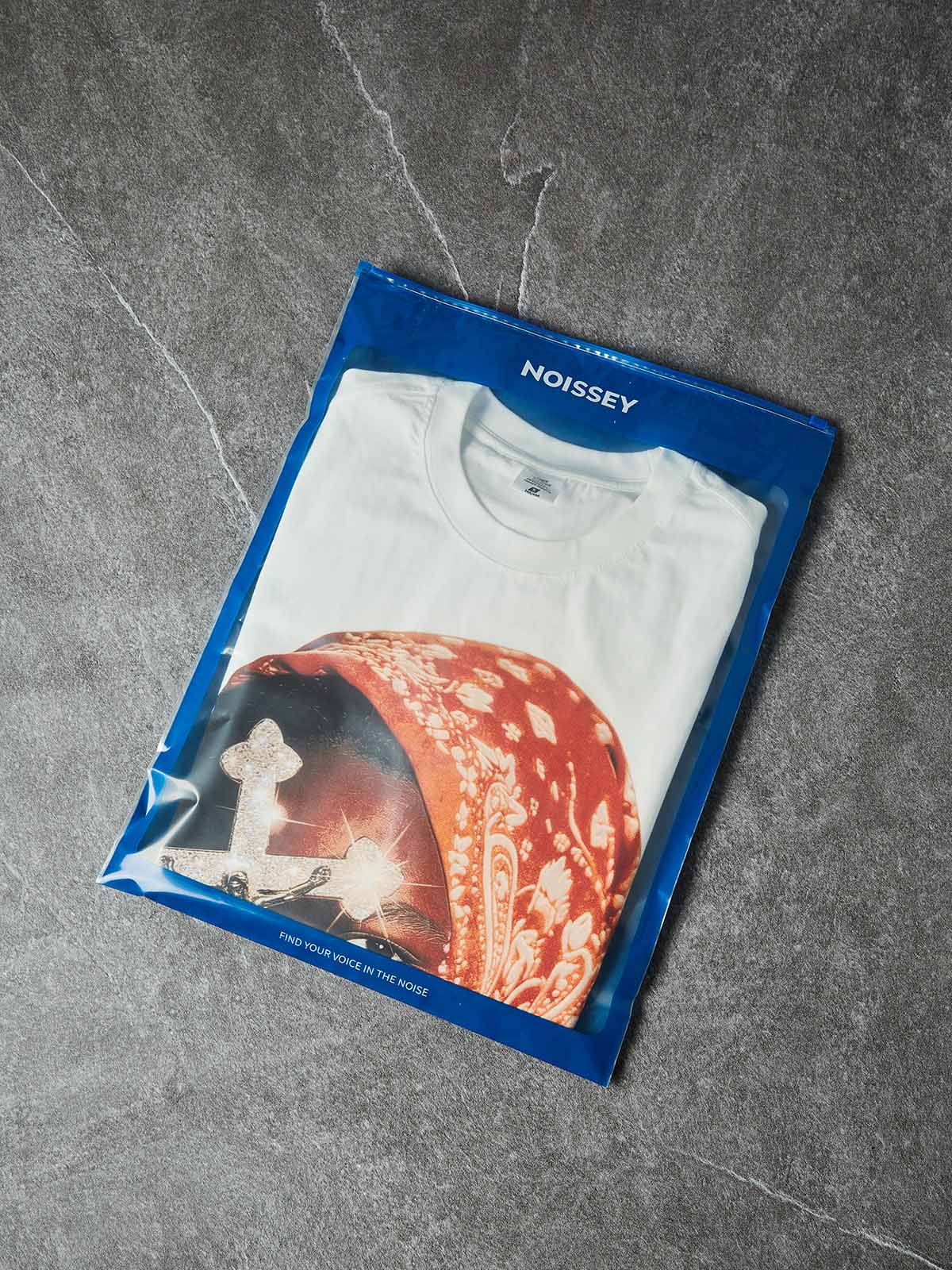 NOISSEY ORANGE BANDANA - ICED OUT CRUCIFIX ART TANK TOP