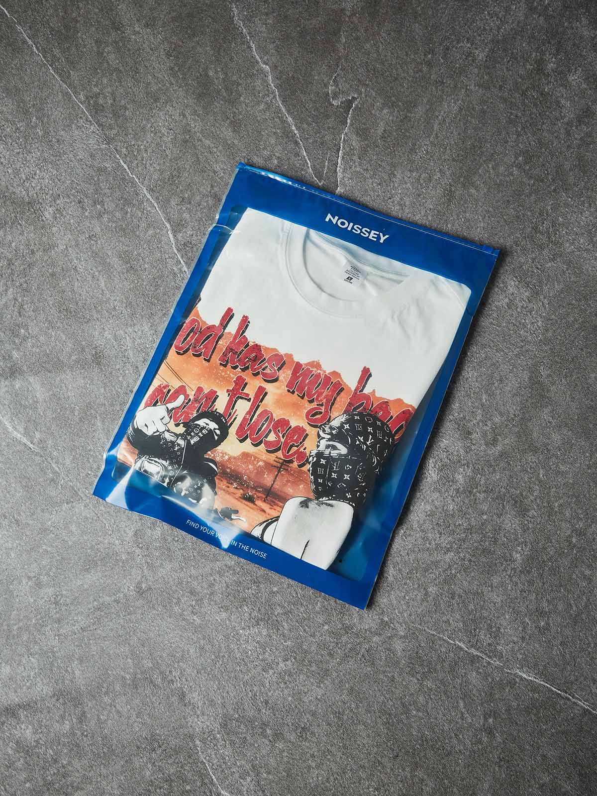 NOISSEY "GOD HAS MY BACK" DESERT MOTO CULTURE GRAPHIC TANK TOP